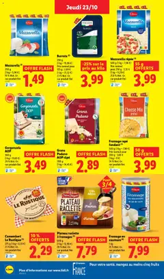 LIDL - Prévisualisation de Fromage rapé fondant, 500 g, 24% Mat. Gr. sur produit fini valide à partir de 23.10.2025 | Page: 14