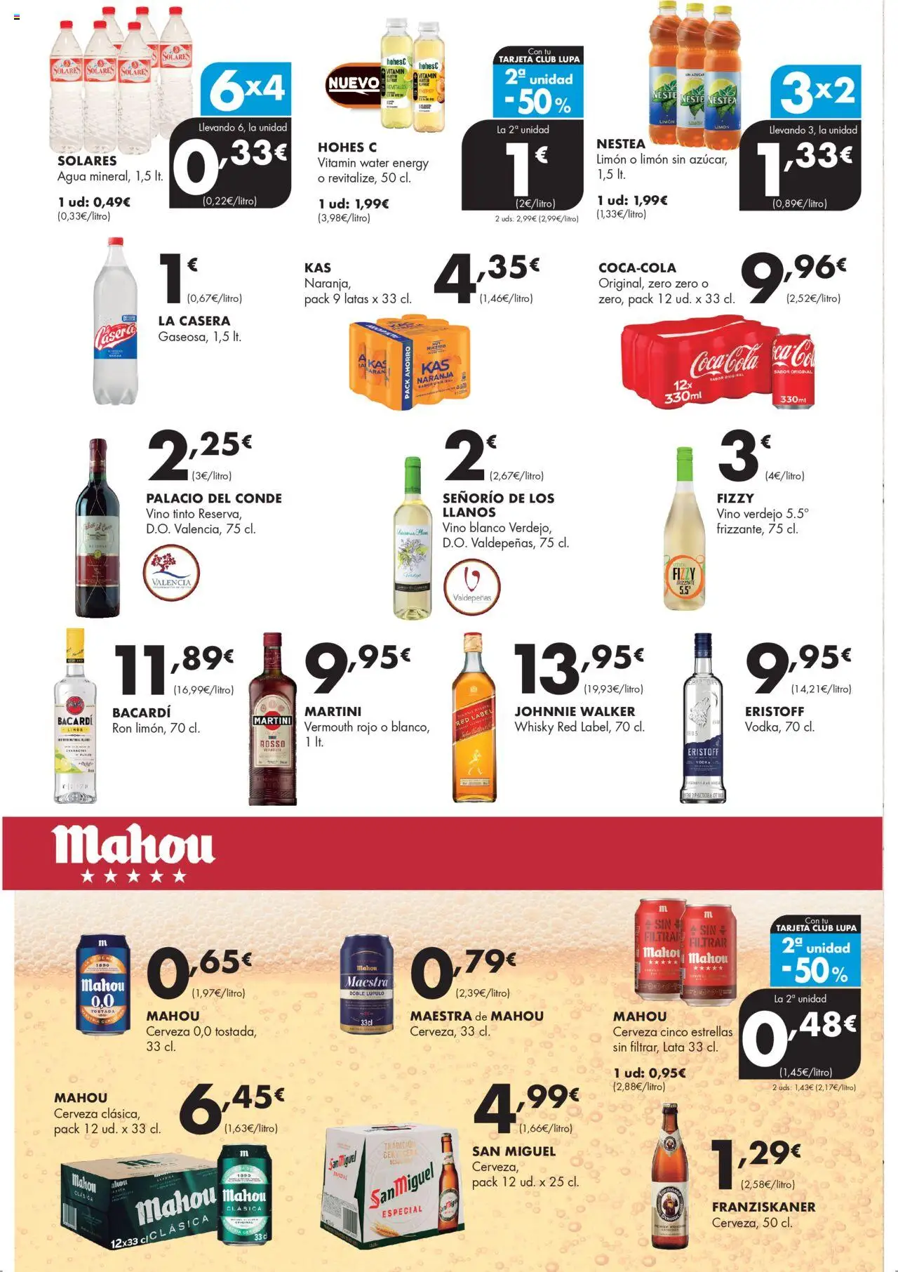 Lupa Supermercados folleto │ válido desde el 22.05.2025 | Página: 14 | Productos: Vino, Cerveza, Té, Whisky
