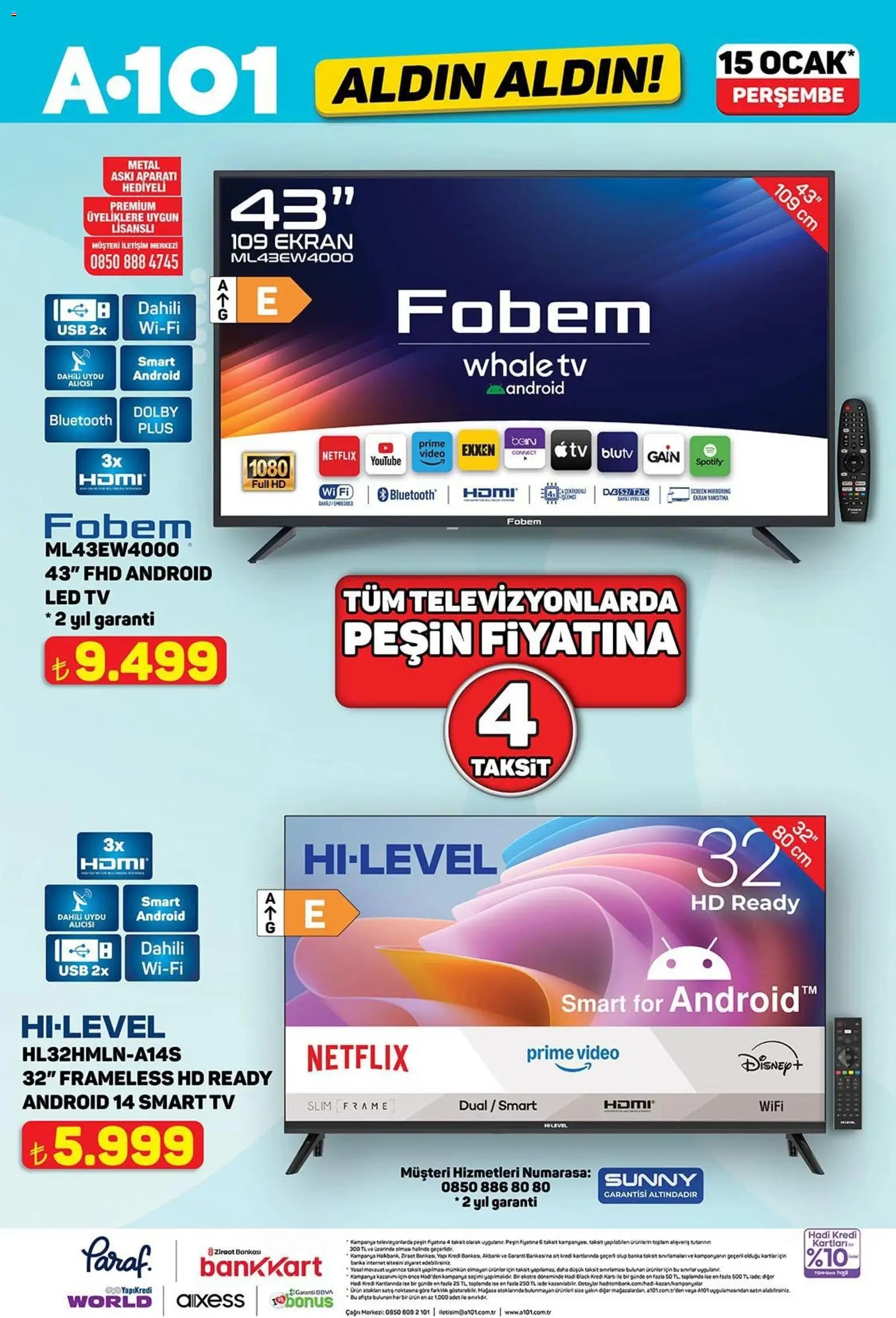 A101 Katalog Aldın Aldın - 15.01.2026 tarihinden itibaren geçerlidir | Sayfa: 4 | Ürünler: Askı, Video, Uydu, USB