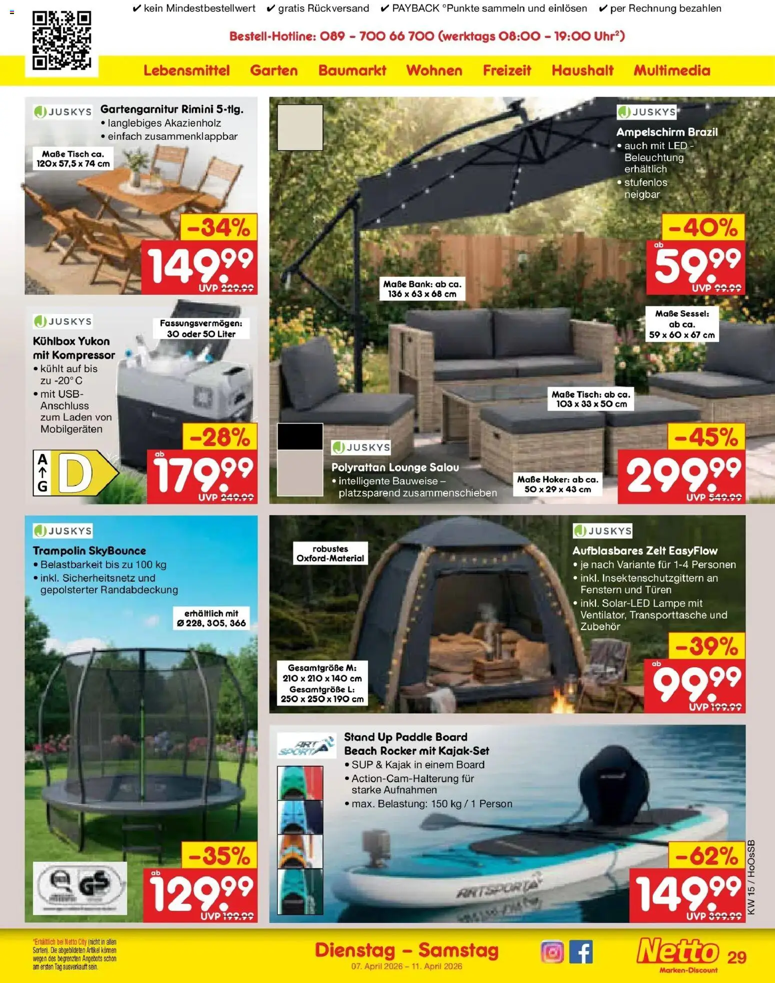 Netto Marken-Discount Prospekt Stemwede-Dielingen	 – gültig ab 07.04.2026 | Seite: 45 | Produkte: Sessel, Tisch, Lampe, SUP