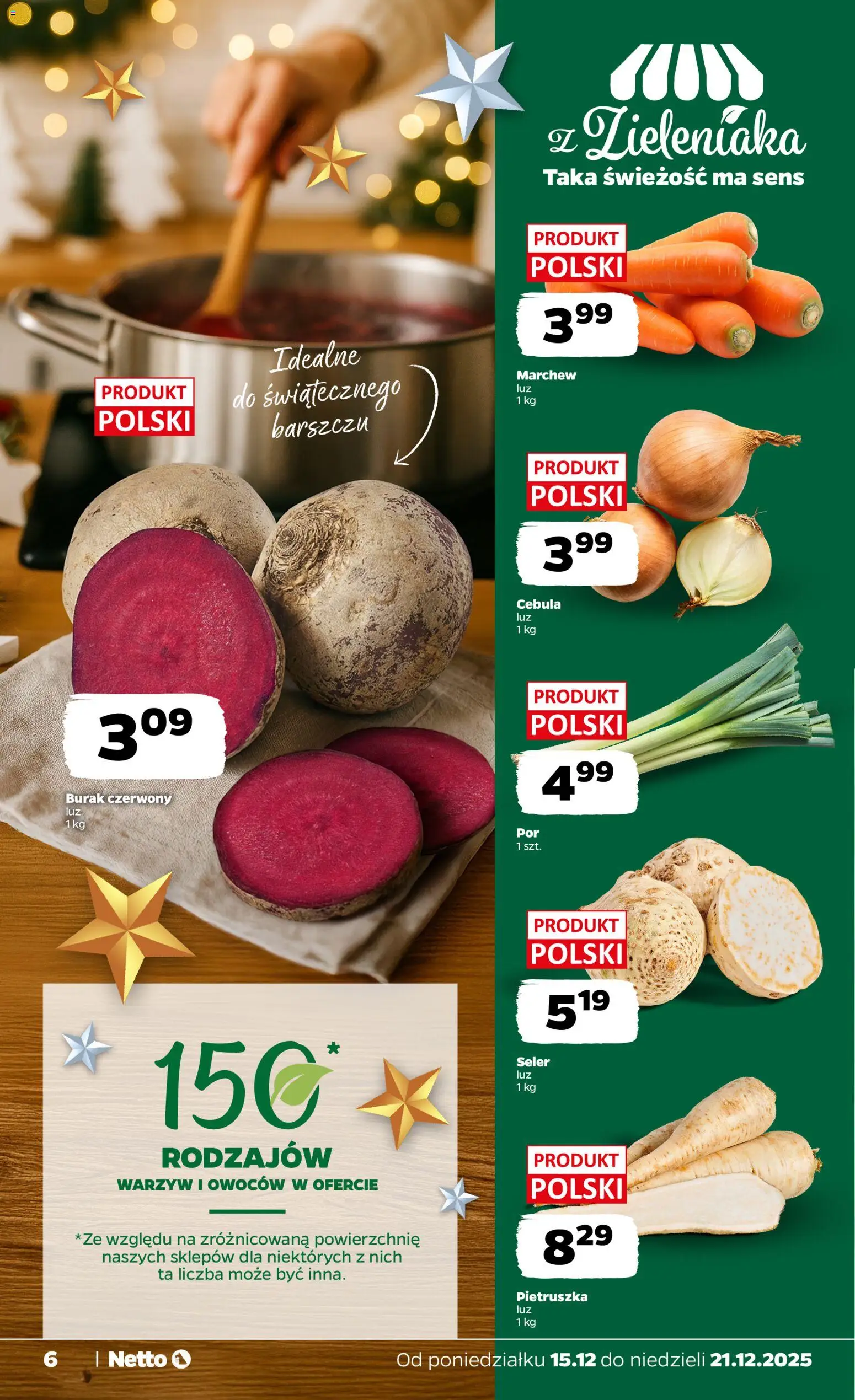 Netto gazetka - Spożywcza od 15.12.2025 | Strona: 6 | Produkty: Burak, Pietruszka