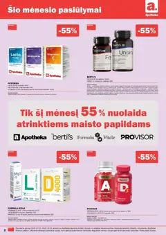 Apotheka leidinys galioja nuo 01.10.2025 | Puslapis: 2 | Prekių: Tv, Pienas, Druska, Guminukai