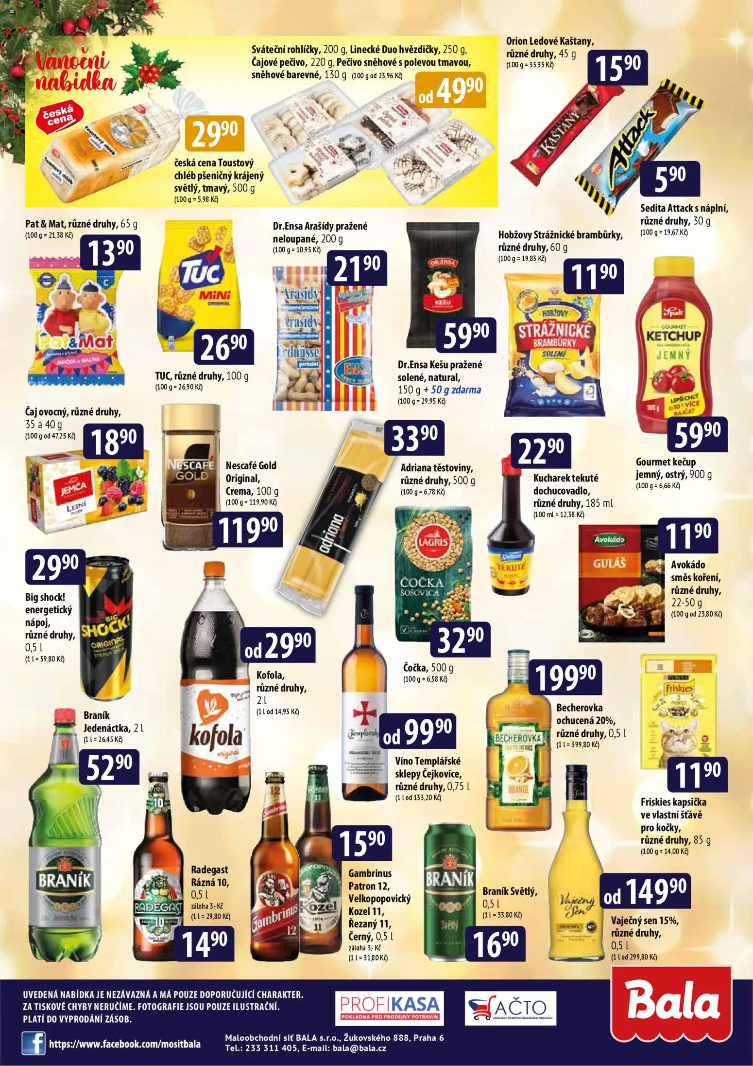 BALA malý leták od 26.11.2025 | Strana: 2 | Produkty: Kešu, Síť, Radegast, Big Shock