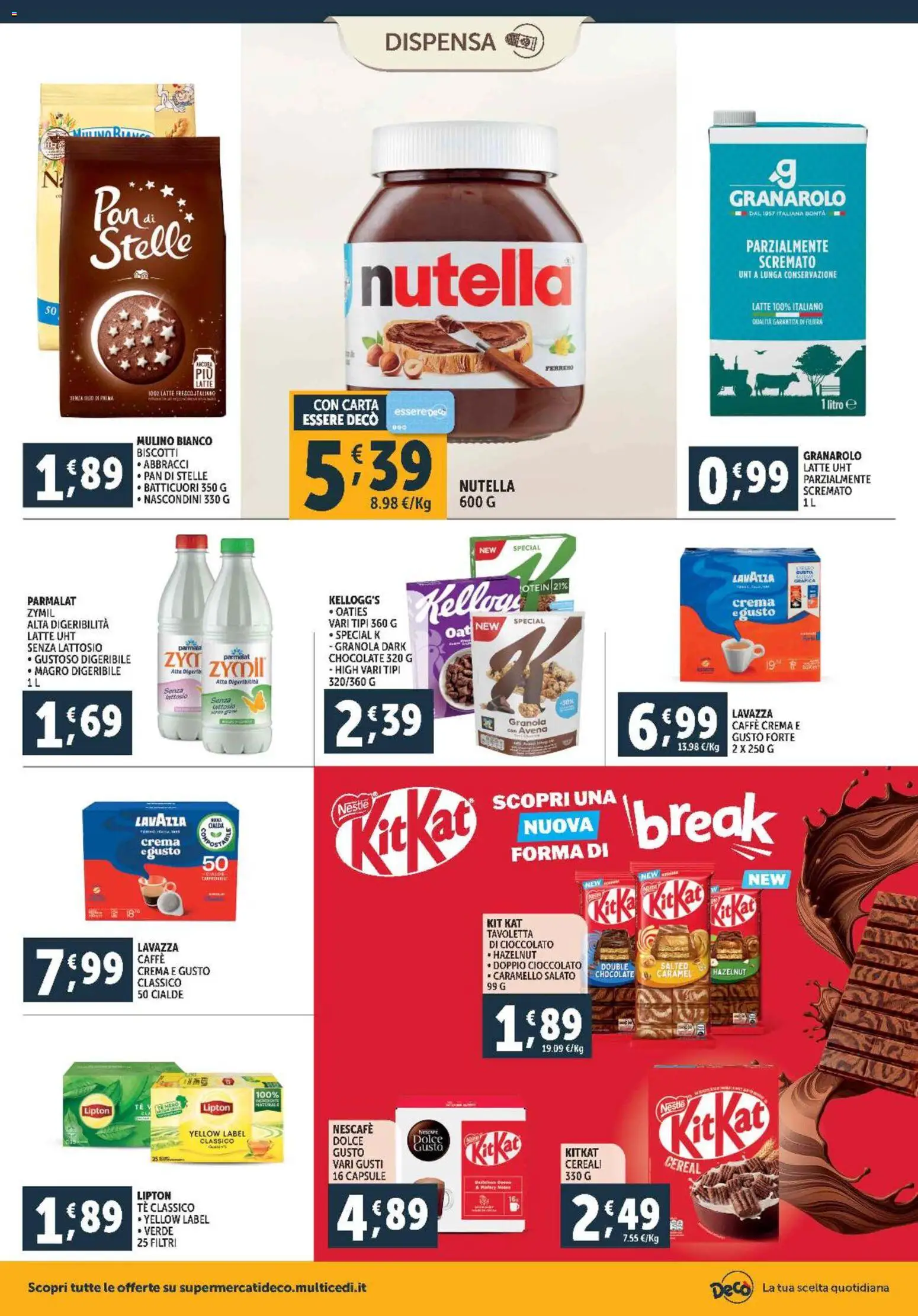 Volantino Decò del 28.10.2025 | Pagina: 12 | Prodotti: Crema, Biscotti, Latte, Lavazza