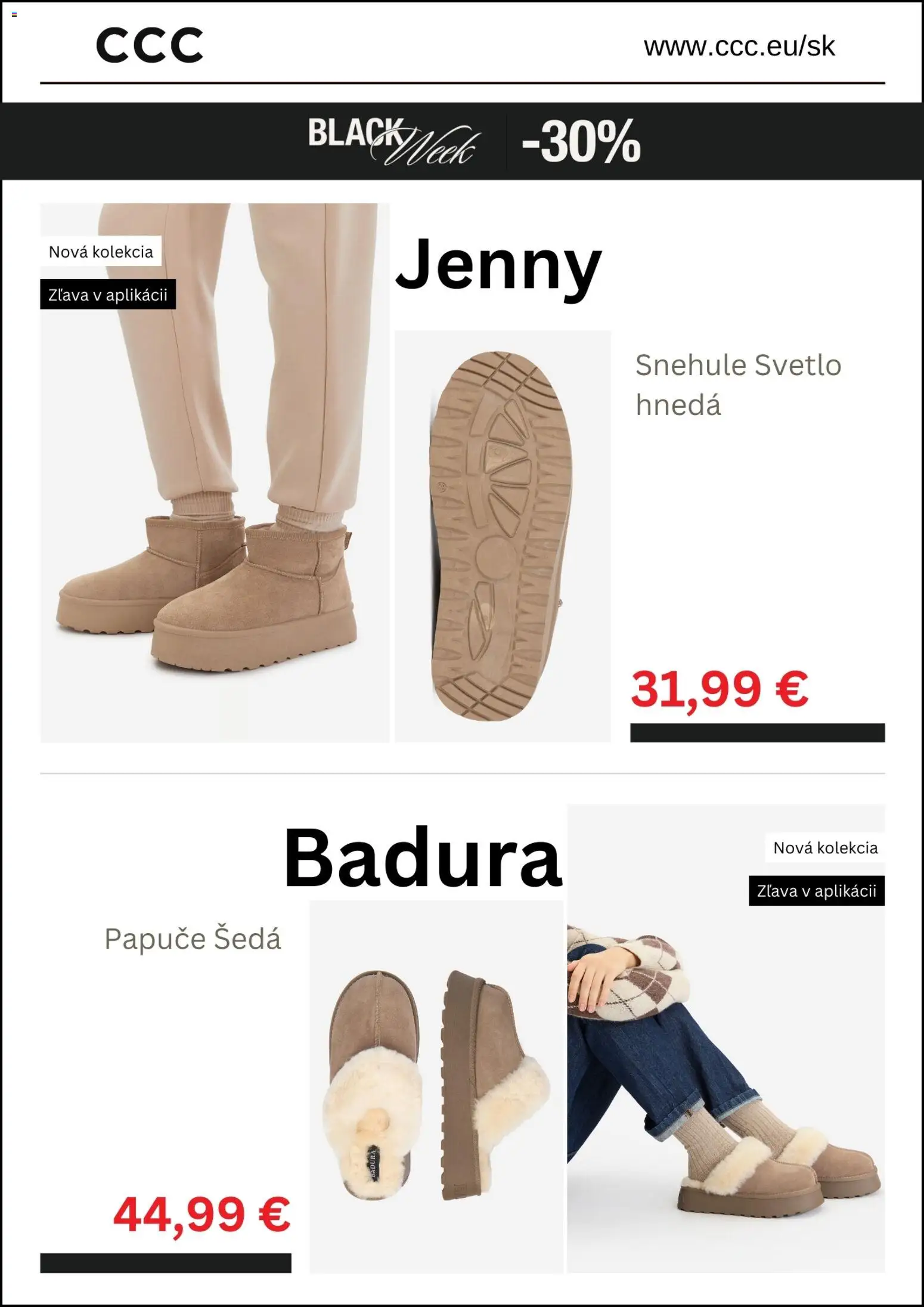 Nové CCC akcie – leták je platný od 26.11.2025 | Strana: 3 | Produkty: Svetlo, Papuče