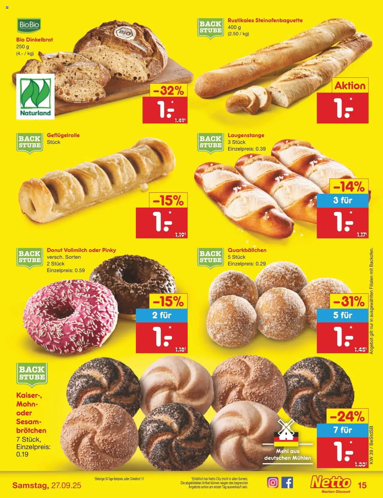 Netto Marken-Discount Prospekt 	 – gültig ab 22.09.2025 | Seite: 17 | Produkte: Mehl