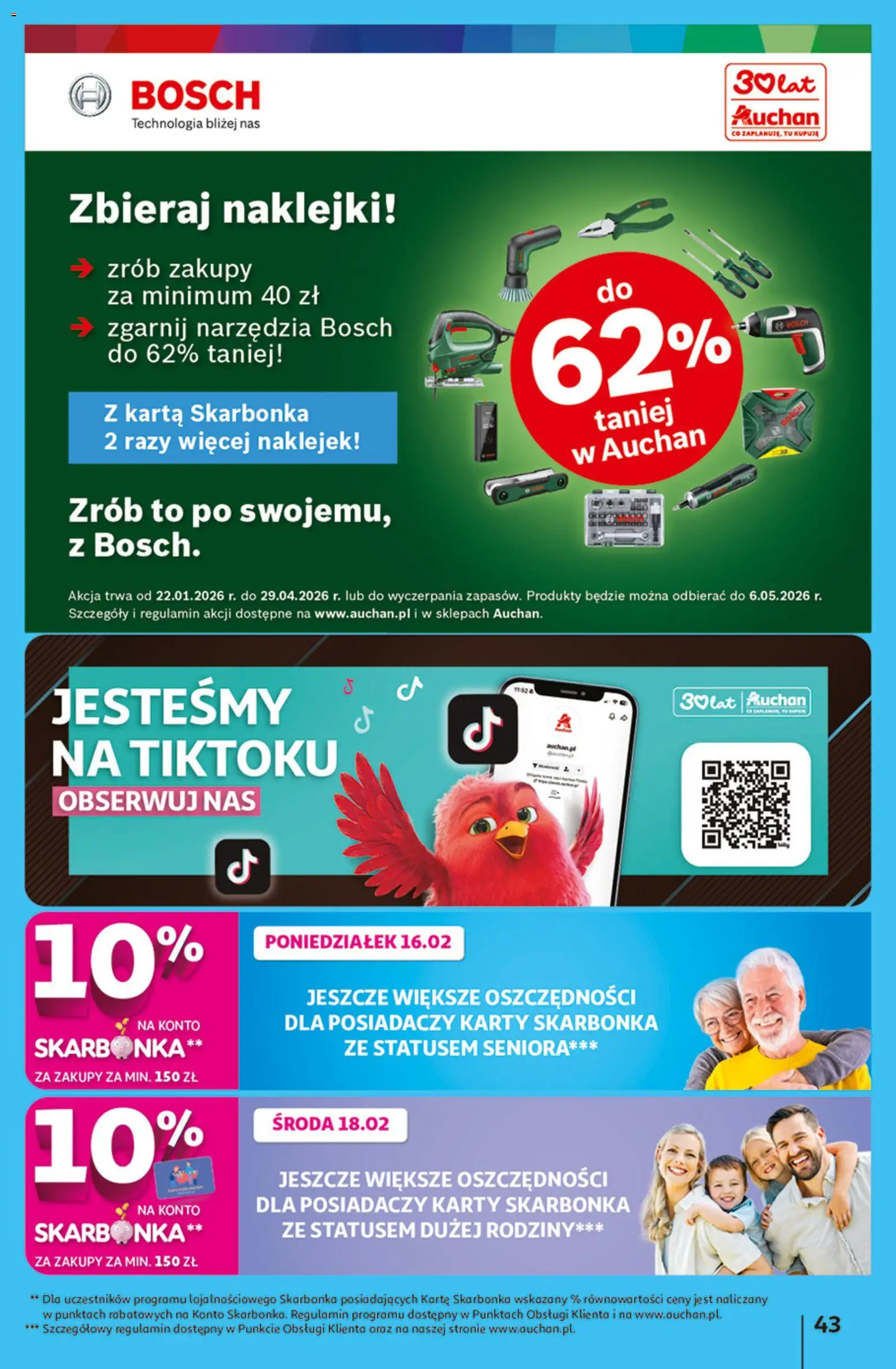Auchan Gazetka - 30 Lat Hipermarket od 12.02.2026 | Strona: 43