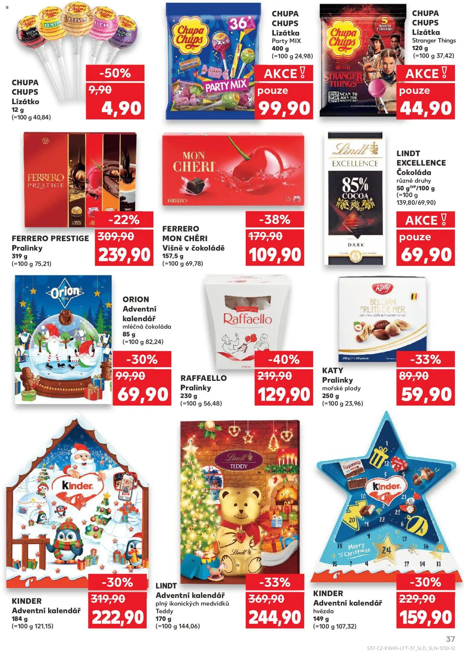 Kaufland leták - Ostrava od 05.11.2025 | Strana: 37 | Produkty: Lindt, Lindt čokoláda, Adventní kalendář, Lindt adventní kalendář