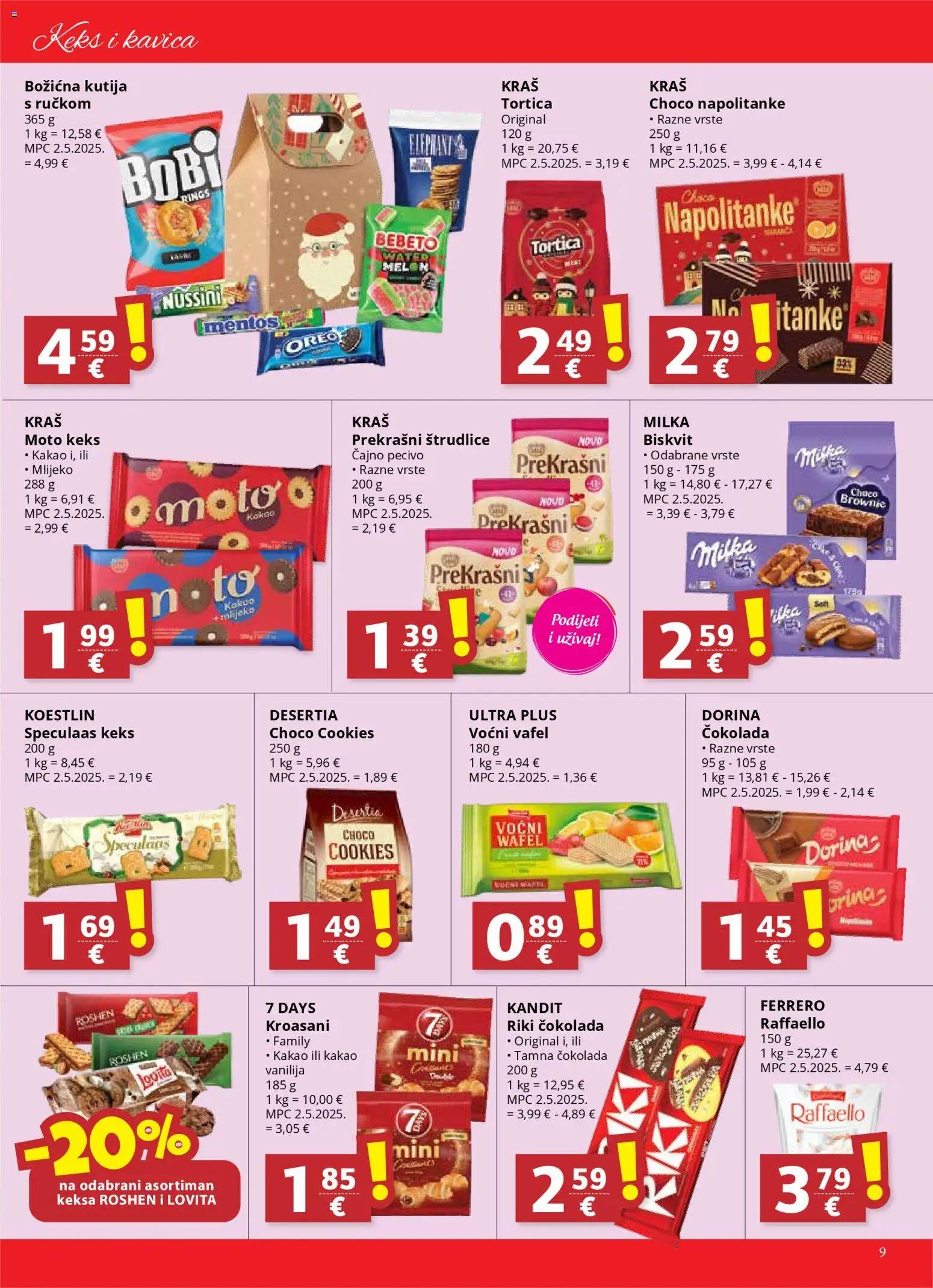Ultra Gros katalog | vrijedi od 19.11.2025 | Stranica: 9 | Proizvodi: Mlijeko, Napolitanke, Milka, Raffaello