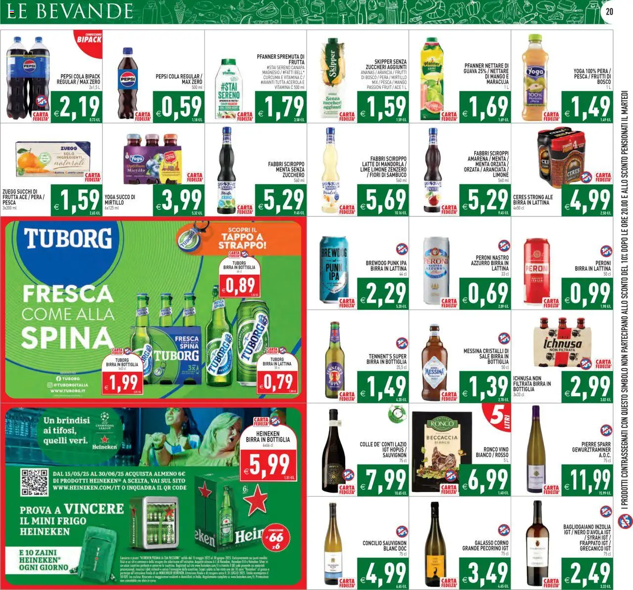 Volantino PIM Supermercati del 13.06.2025 | Pagina: 20 | Prodotti: Latte, Pesca, Pepsi, Pecorino