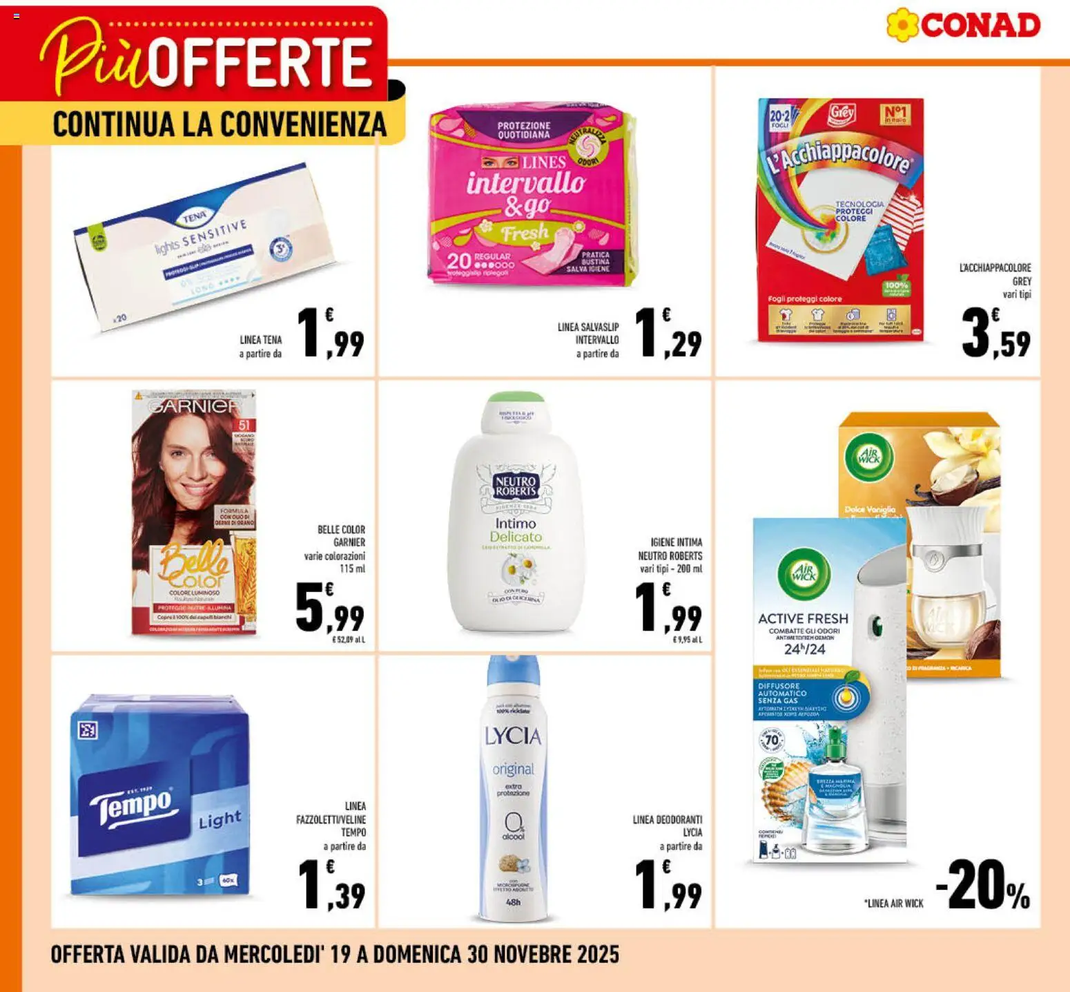 Volantino Conad del 19.11.2025 | Pagina: 3 | Prodotti: Intimo