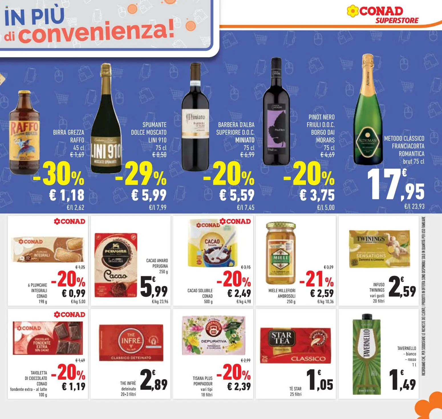 Volantino Conad del 03.12.2025 | Pagina: 25 | Prodotti: Birra, Tè, Latte, Miele