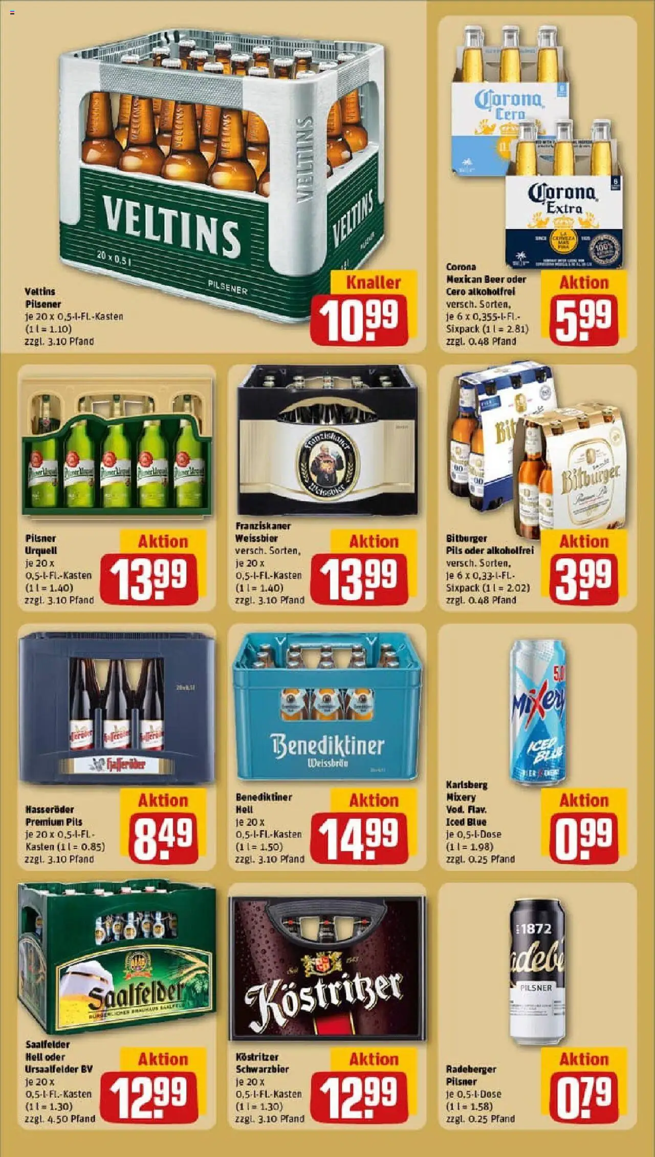 Rewe prospekt Steinach	 – gültig ab 21.09.2025 | Seite: 19 | Produkte: Weißbier, Pils, Benediktiner hell, Radeberger pilsner