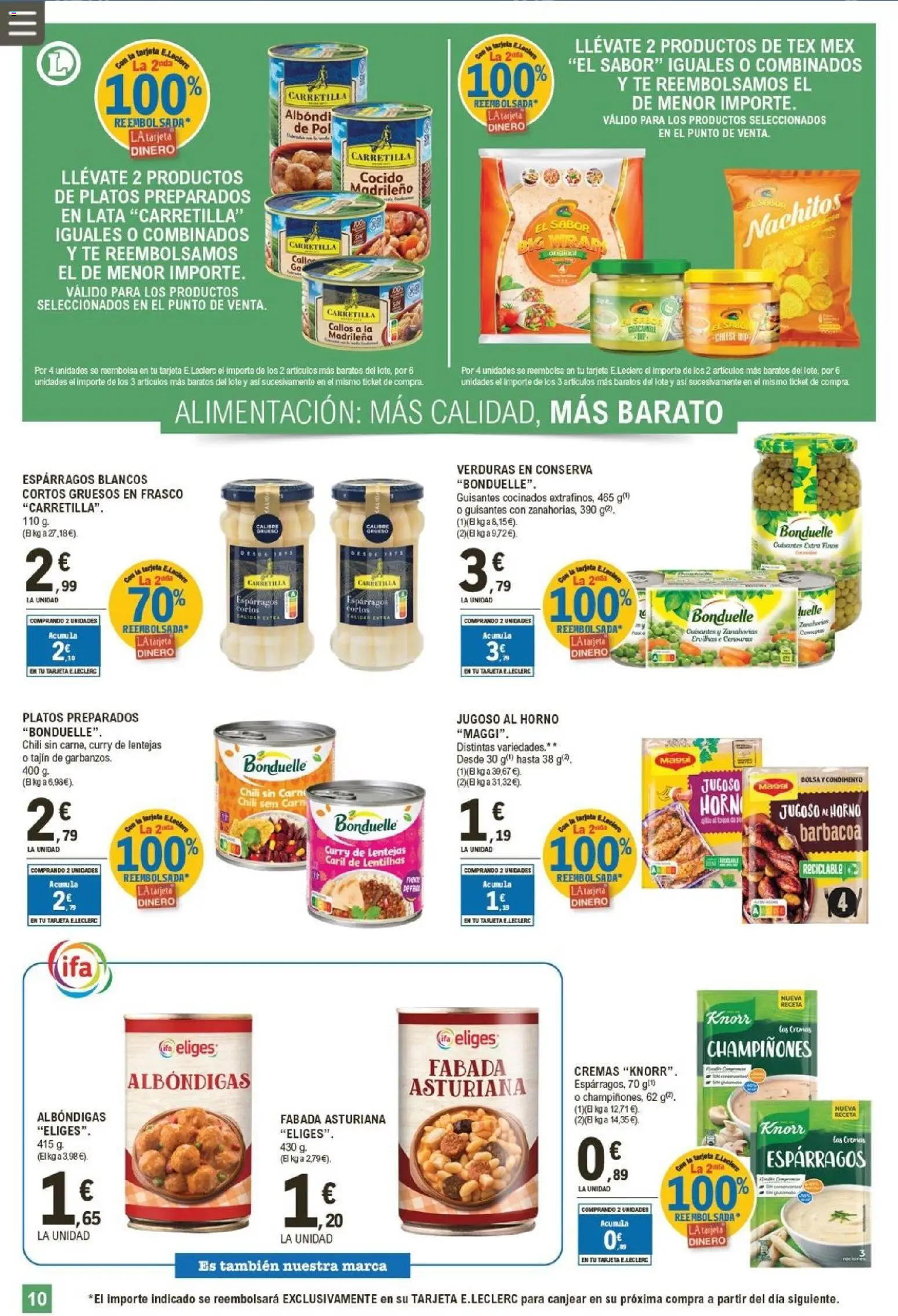 E.Leclerc folleto │ válido desde el 21.01.2026 | Página: 10 | Productos: Νερό καρύδας, Té, Barbacoa, Horno