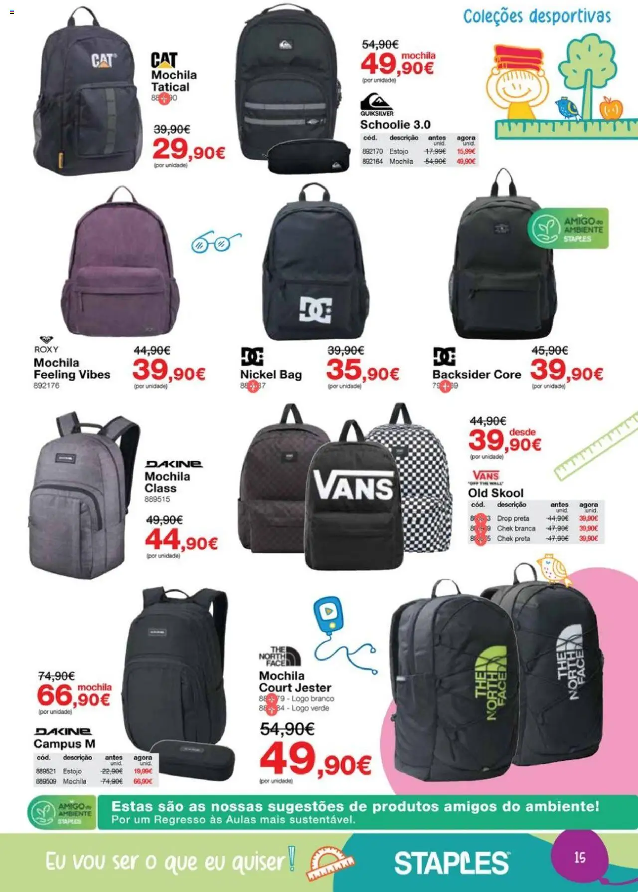 Staples - Folheto Regresso às Aulas 2025 │ válido de 18.08.2025 | Página: 15 | Produtos: Mochila