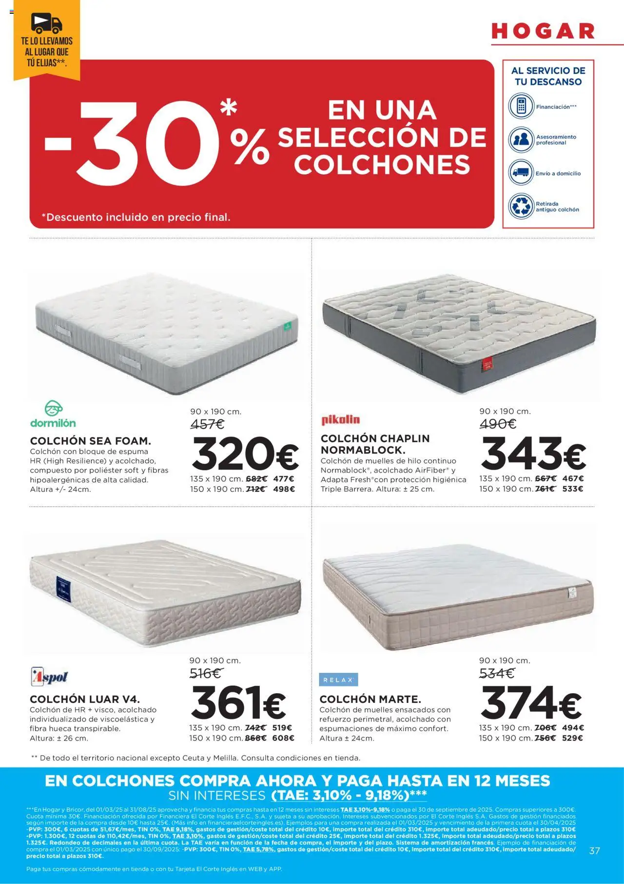 Hipercor catálogo │ válido desde el 31.07.2025 | Página: 42 | Productos: Té, Colchon