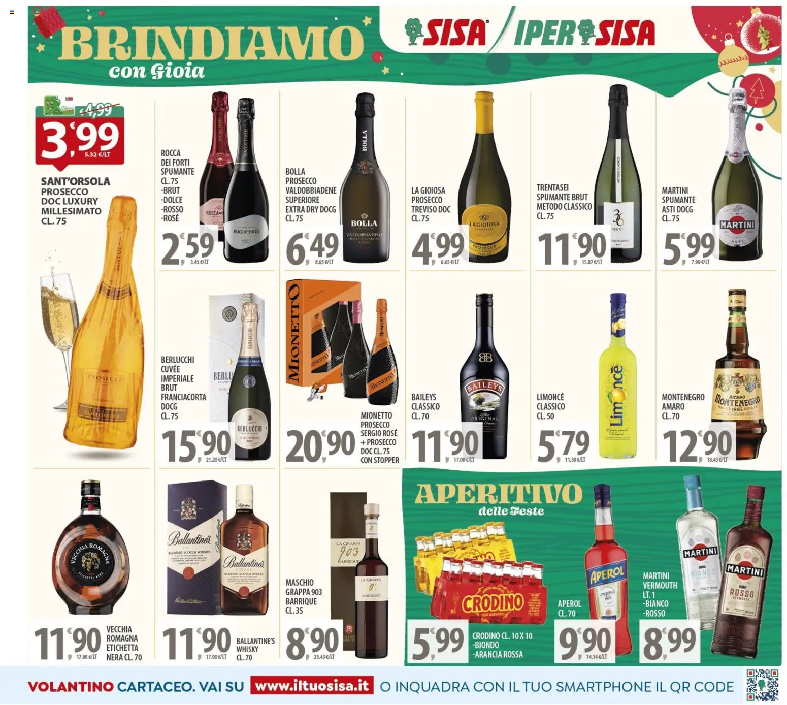 Volantino SISA del 16.12.2025 | Pagina: 5 | Prodotti: Prosecco, Whisky, Smartphone, Arancia