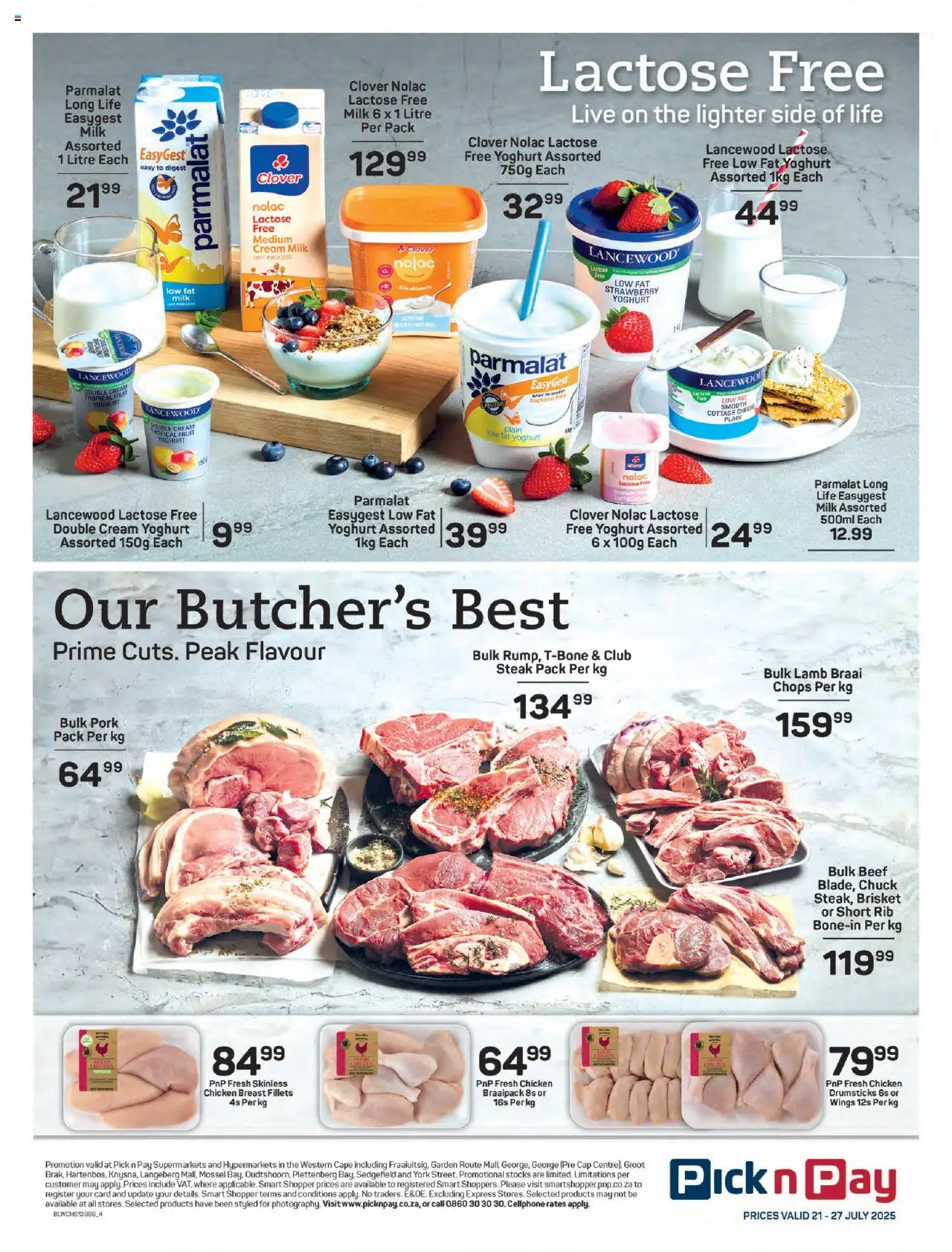 Pick n Pay Western Cape - Weekly Specials │ valid from 21.07.2025 | Page: 4 | Products: Cap, Yoghurt, Milk, Cheese