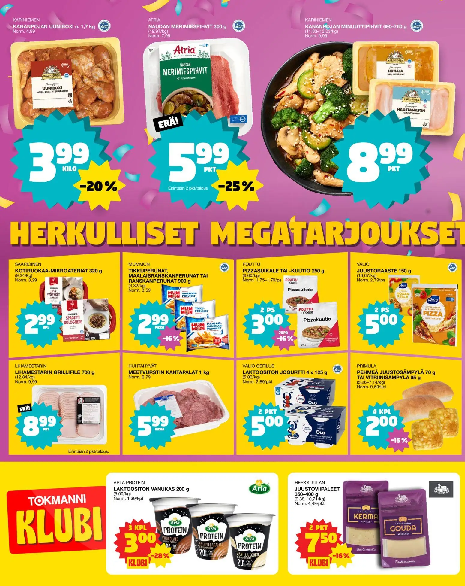 Tokmanni - EUROSPAR – voimassa 15.01.2026 alkaen | Sivu: 2 | Tuotteet: Juustoraaste, Spagetti, Kerma, Hunaja