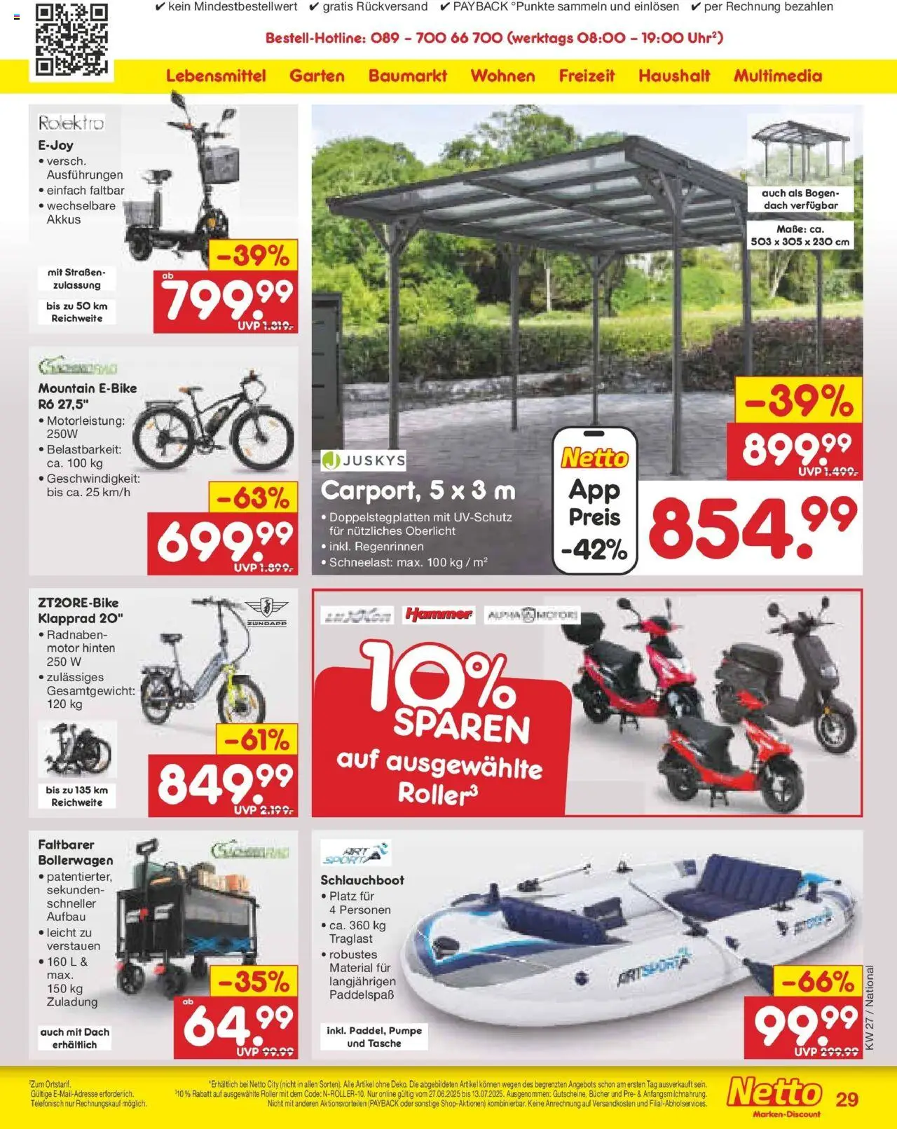 Netto Marken-Discount prospekt Amberg	 - gültig ab dem 29.06.2025 | Seite: 45 | Produkte: Tasche, E-Bike, Scooter