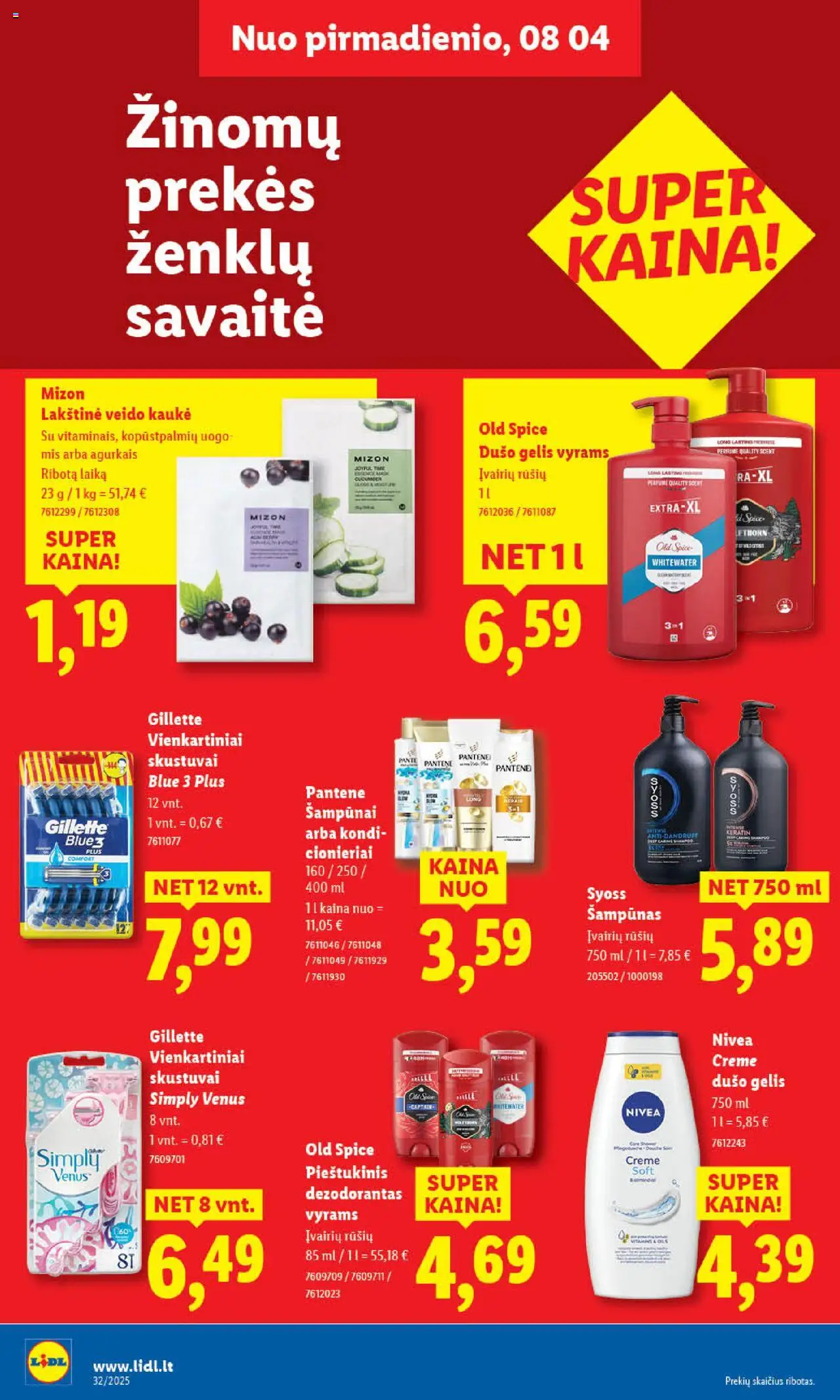 LIDL leidinys│galioja nuo 07.08.2025 | Puslapis: 44 | Prekių: Šampūnas, Kaukė, Dezodorantas, Veido kaukė