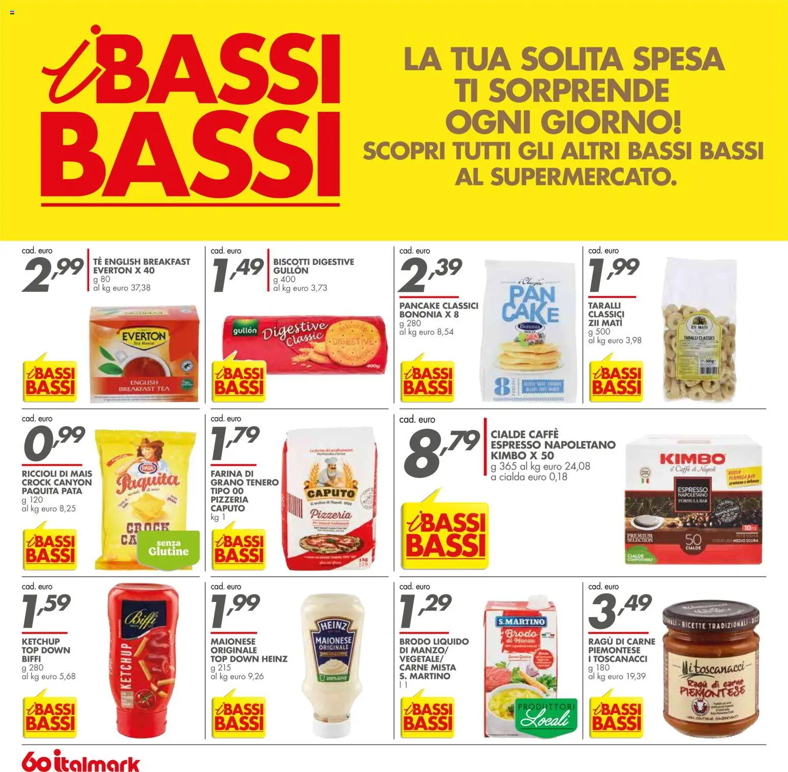 Volantino Italmark del 10.11.2025 | Pagina: 24 | Prodotti: Caffè, Biscotti, Maionese, Taralli