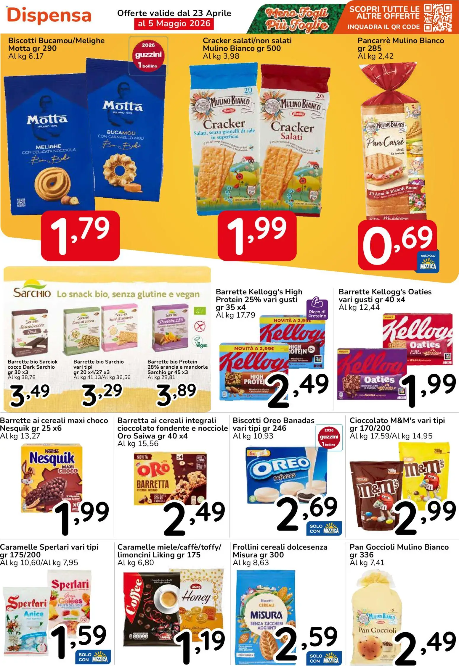 Volantino Famila del 23.04.2026 | Pagina: 32 | Prodotti: Caramelle, Cereali, Biscotti, Mandorle