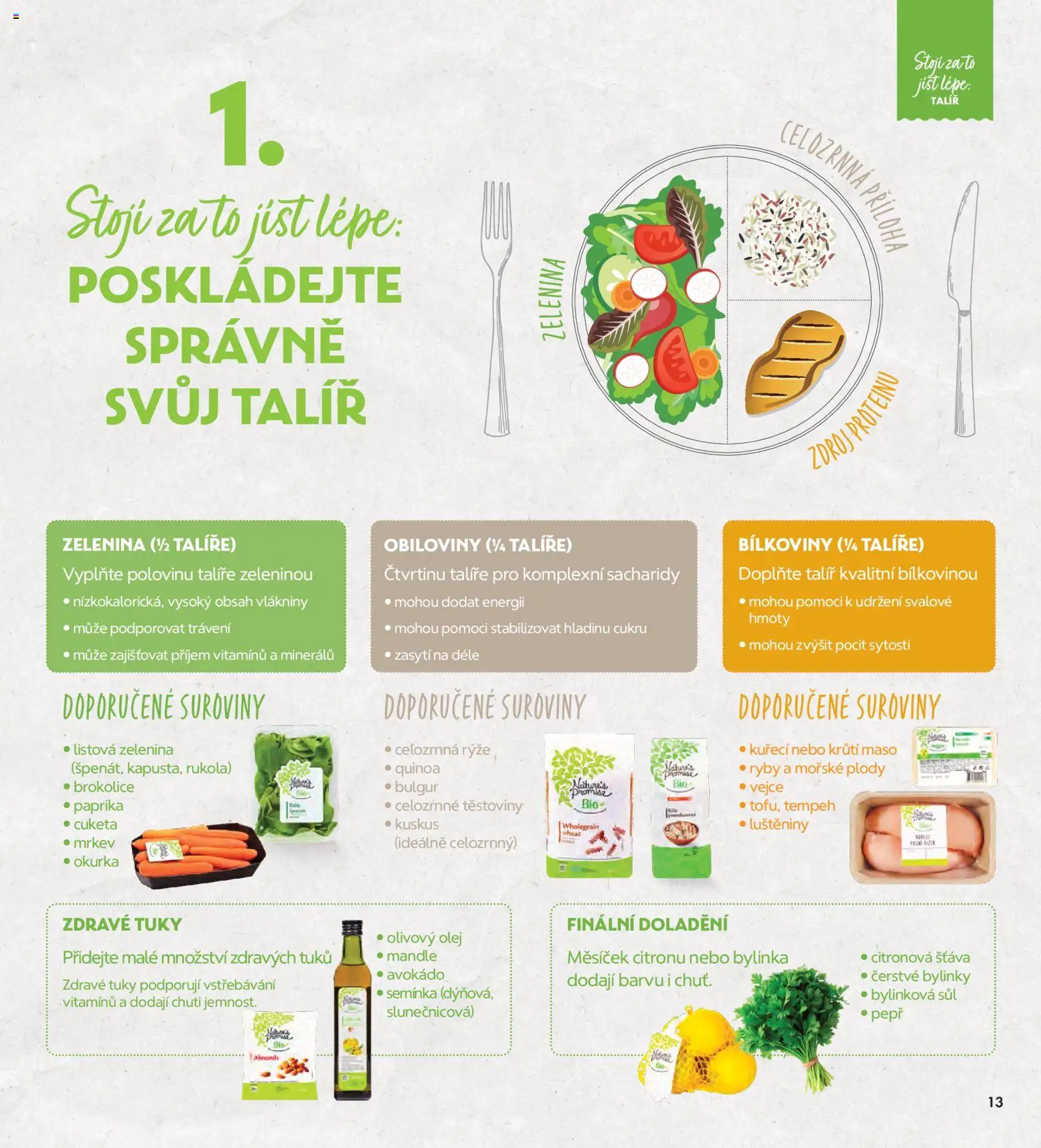 Albert magazín od 01.01.2026 | Strana: 13 | Produkty: Talíře, Olivový olej, Cuketa, Talíř