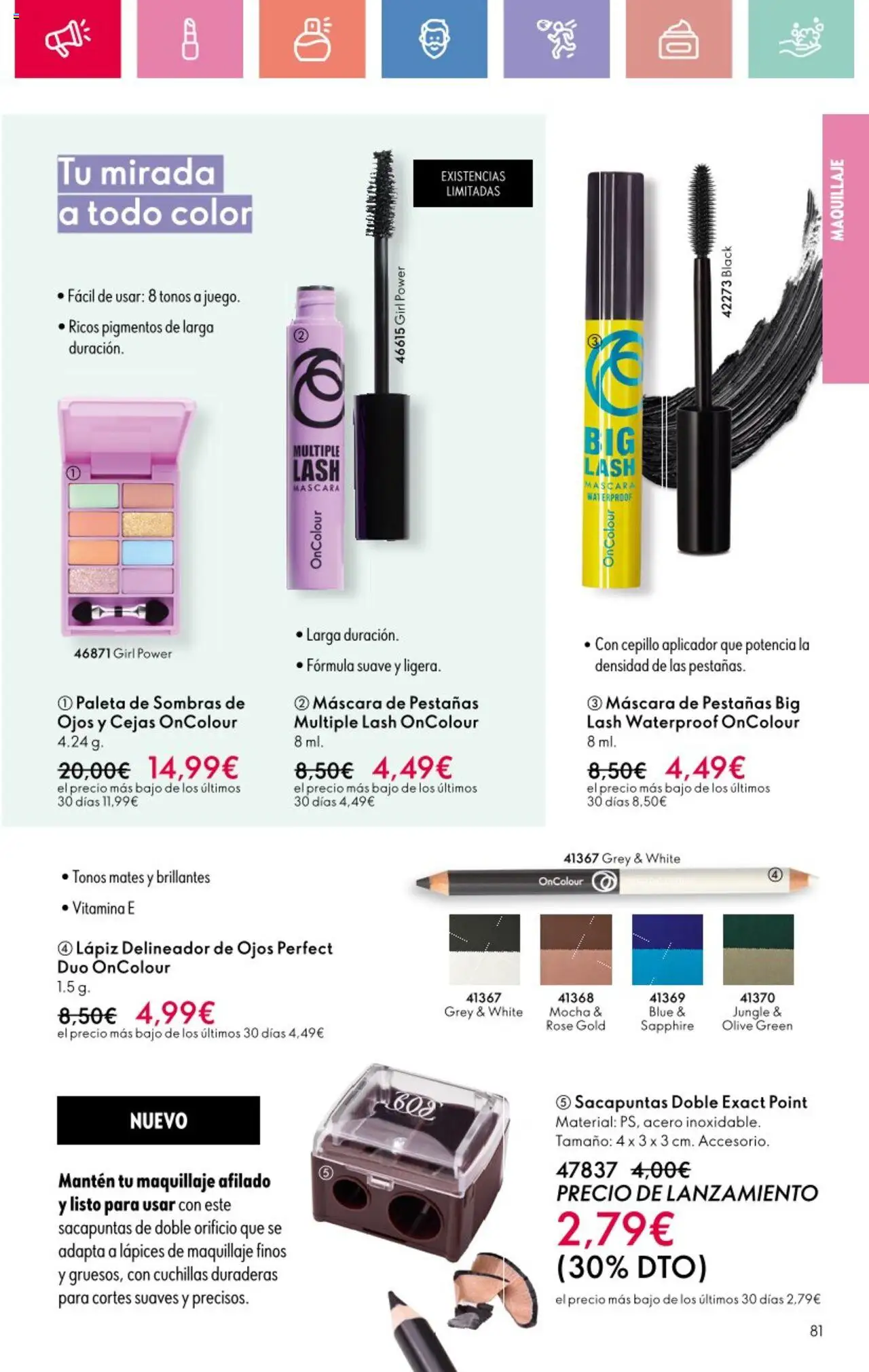Oriflame - Catálogo Campaña 11 │ válido desde el 03.08.2025 | Página: 81 | Productos: Máscara, Delineador, Sacapuntas, Máscara de pestañas