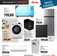 Volantino Famila del 31.07.2025 | Pagina: 21 | Prodotti: smart TV, Centrifuga, Frigo portatile, Cuffie