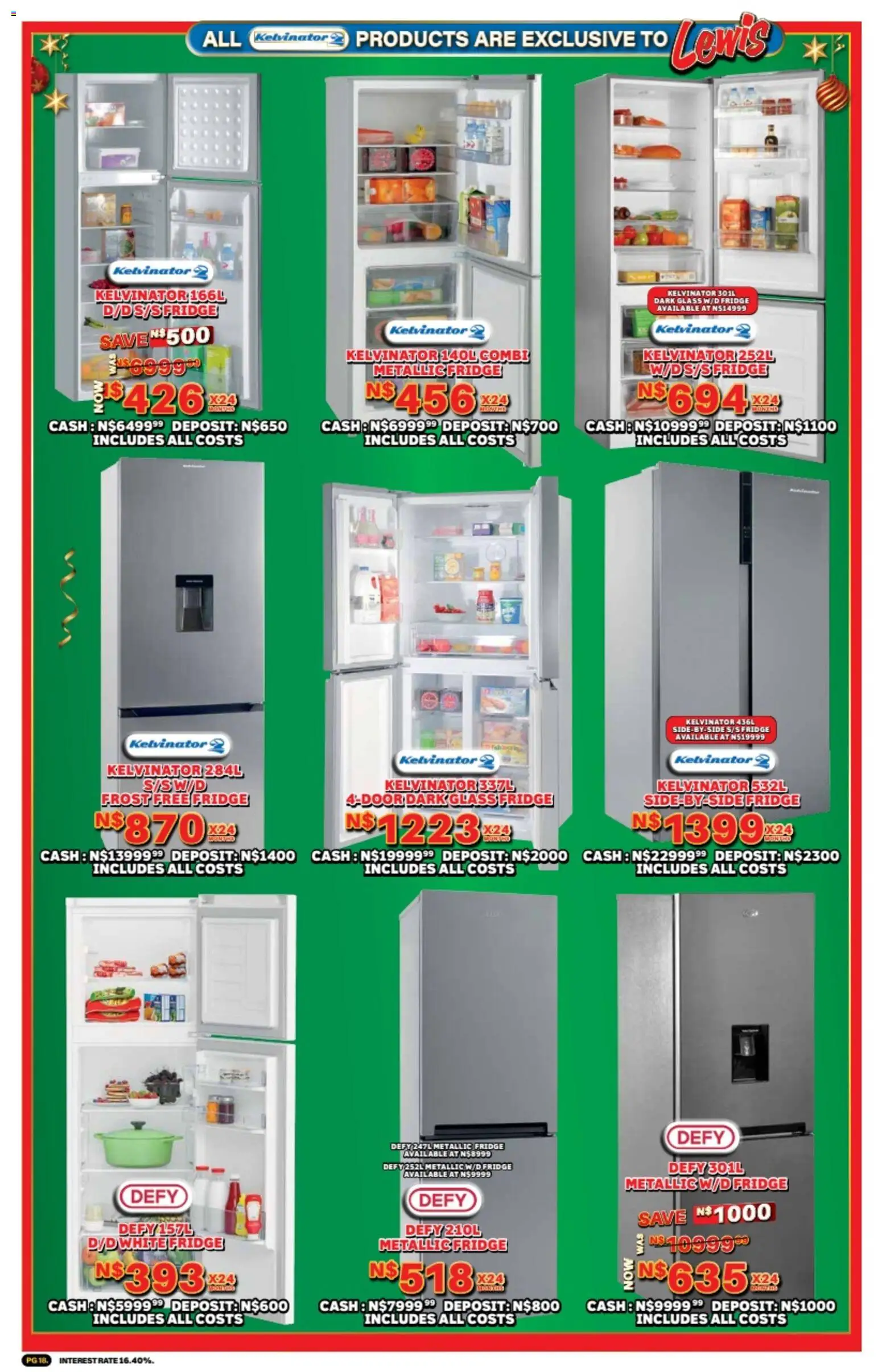 New Lewis Stores catalogue – valid from 10.11.2025 | Page: 18 | Products: Fridge