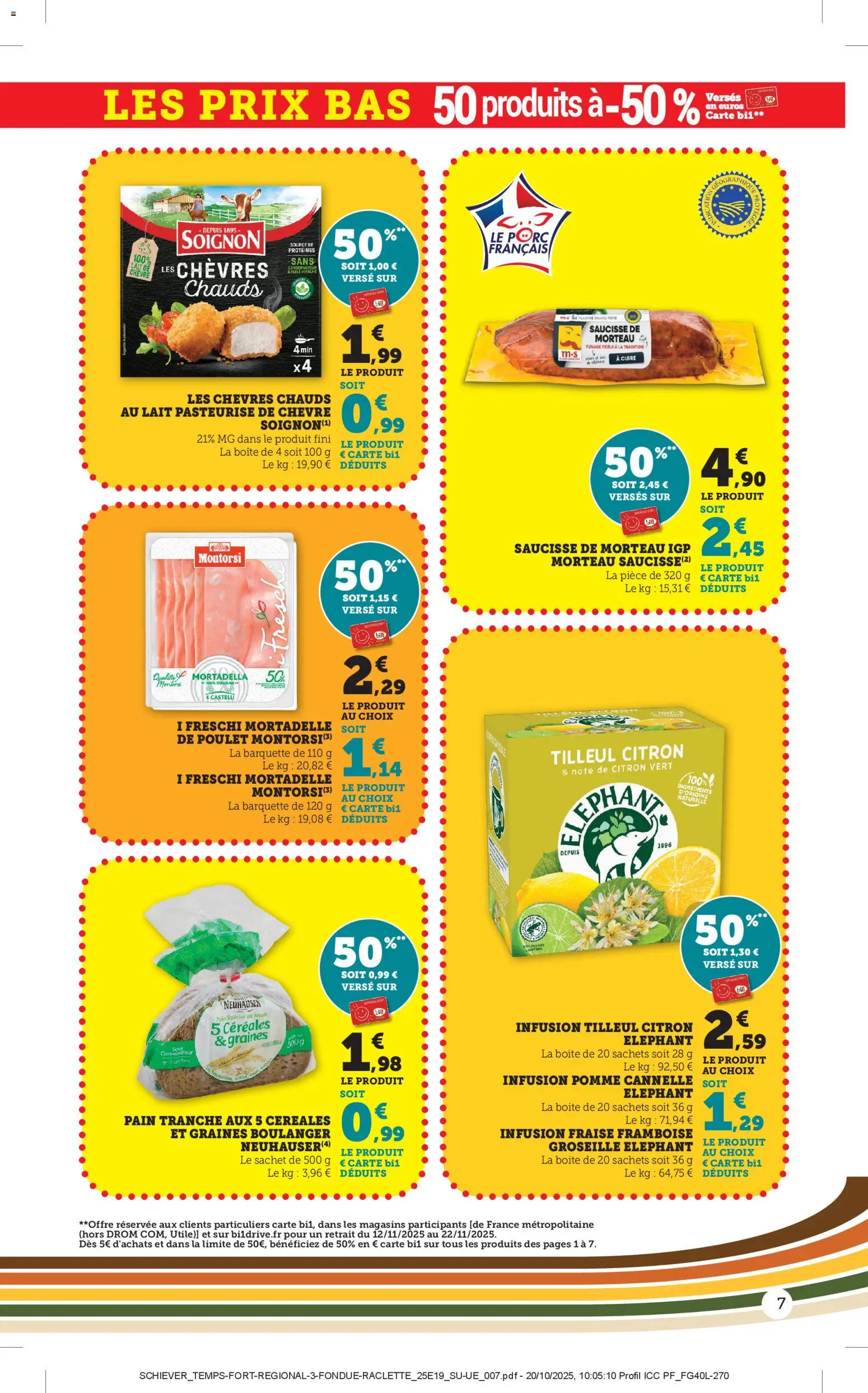 {H1} | Page: 7 | Produits: Citron vert, Framboise, Pomme, Porc