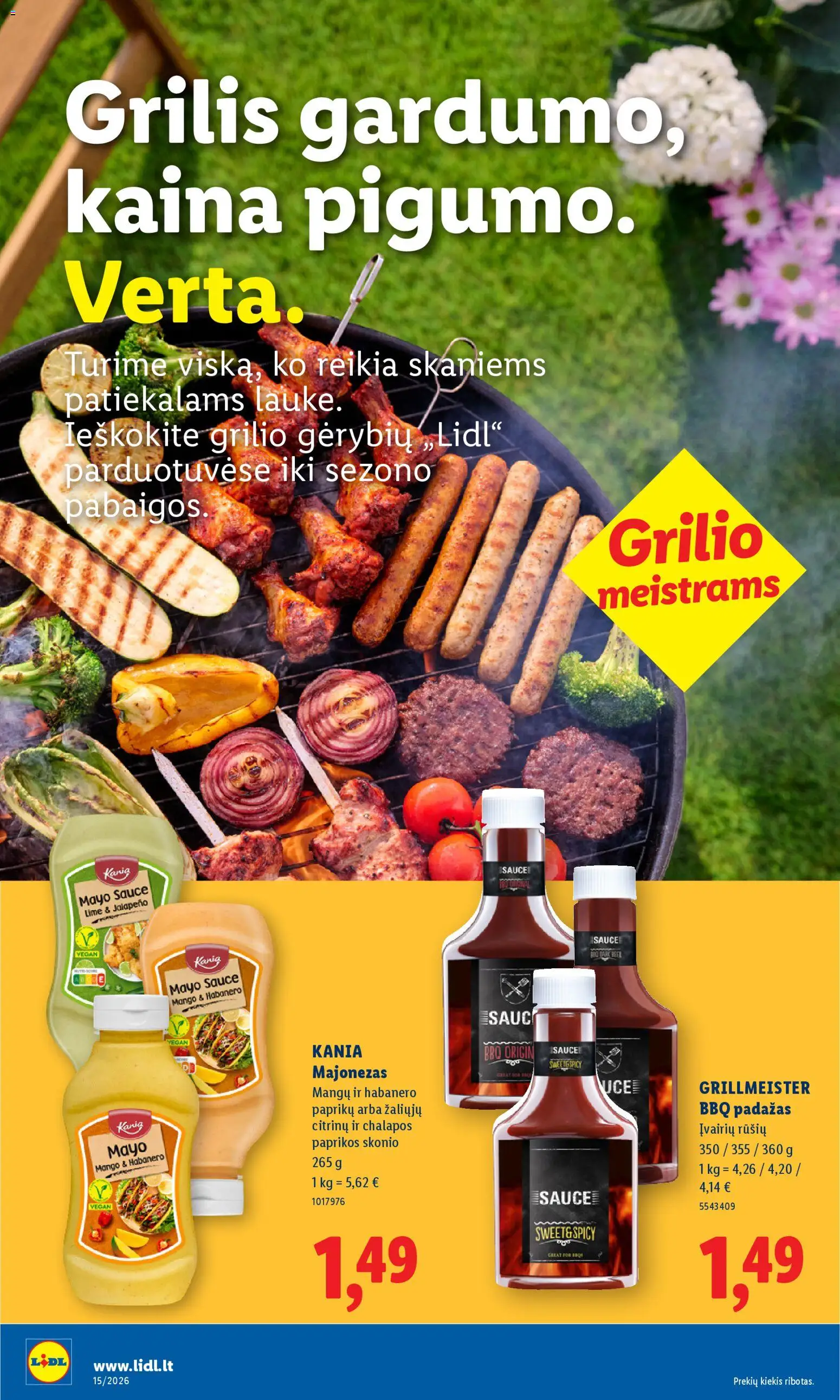 LIDL akcijos nuo 06.04.2026 | Puslapis: 24 | Prekių: Majonezas, Padažas, Grilis