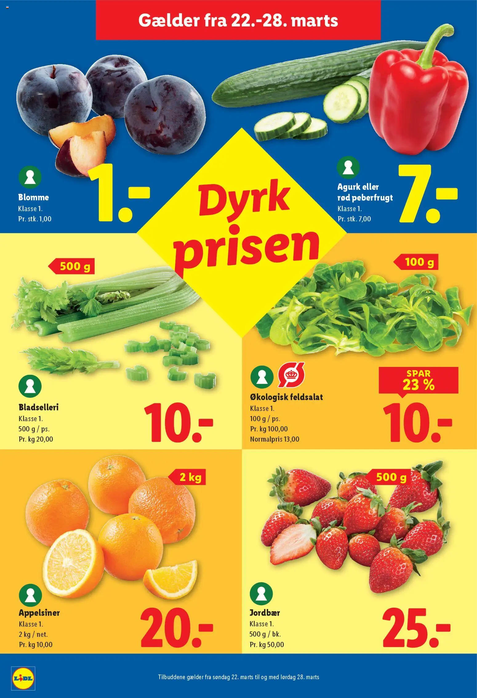 Lidl tilbudsavis – gyldig fra 26.03.2026 | Side: 17 | Produkter: Appelsiner, Jordbær, Bladselleri, Peberfrugt