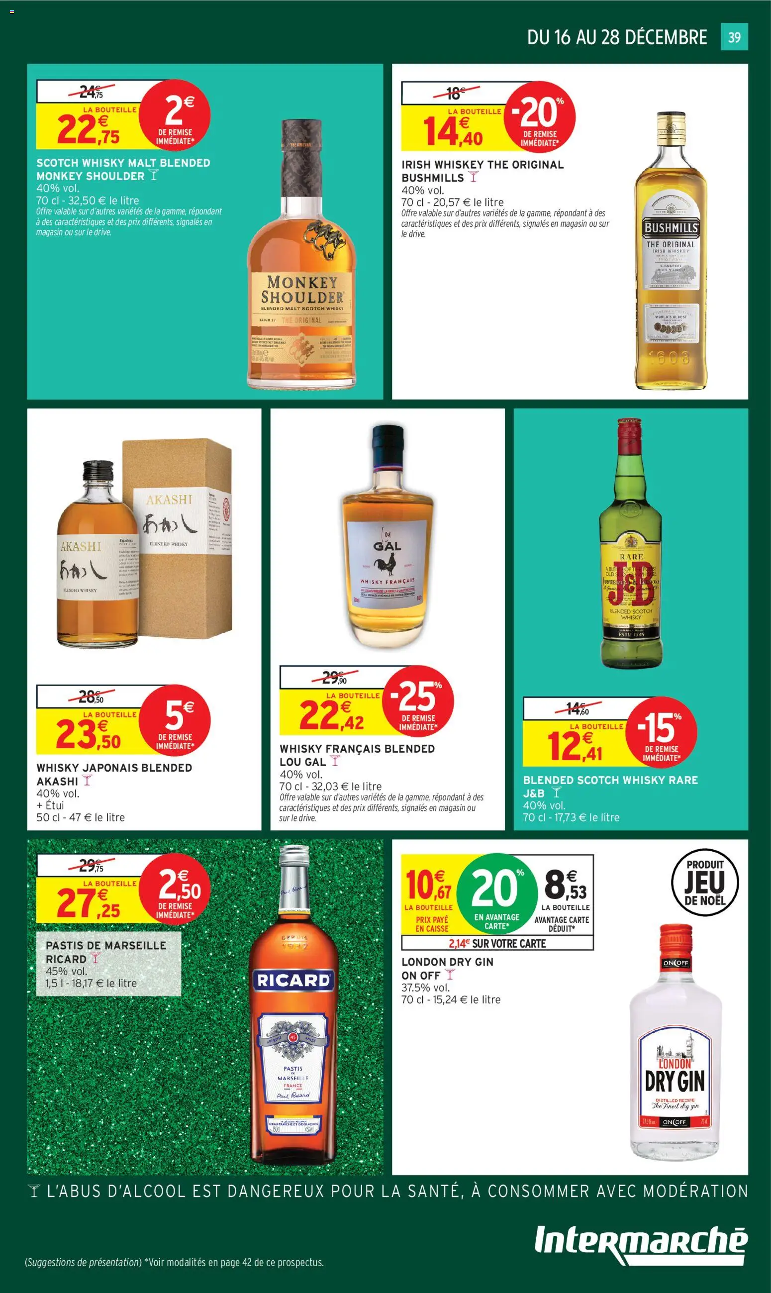 {H1} | Page: 39 | Produits: Whisky, Pastis, Étui, Pastis de Marseille Ricard