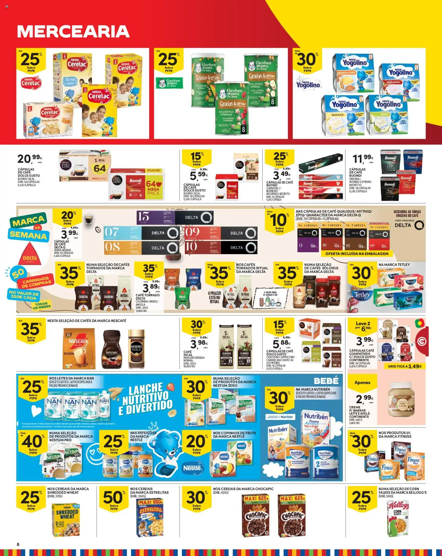 Continente - Madeira │ válido de 11.11.2025 | Página: 8 | Produtos: Cafe buondi, Chá, Dolce gusto, Cereais