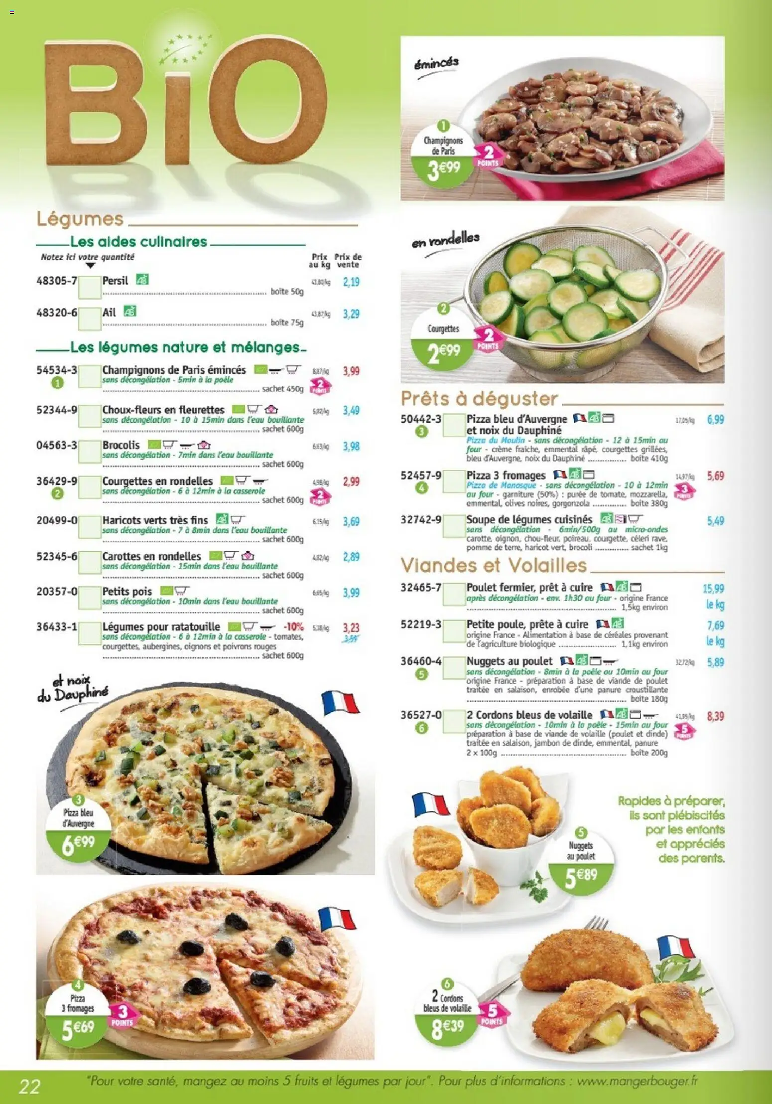 {H1} | Page: 22 | Produits: Carottes, Olives, Casserole, Oignons