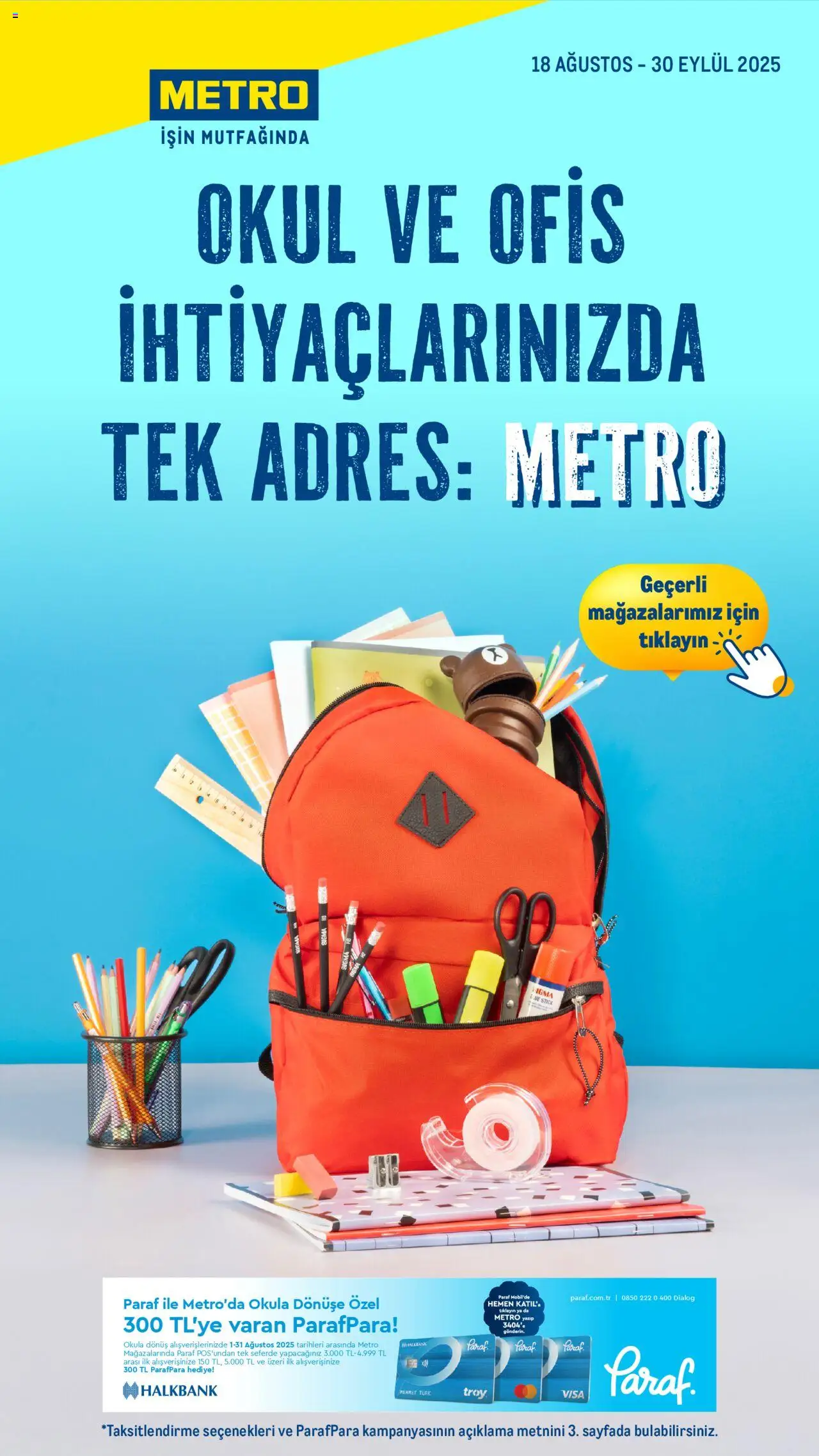 Metro Okula Dönüş - 18.08.2025 tarihinden itibaren geçerlidir | Sayfa: 1