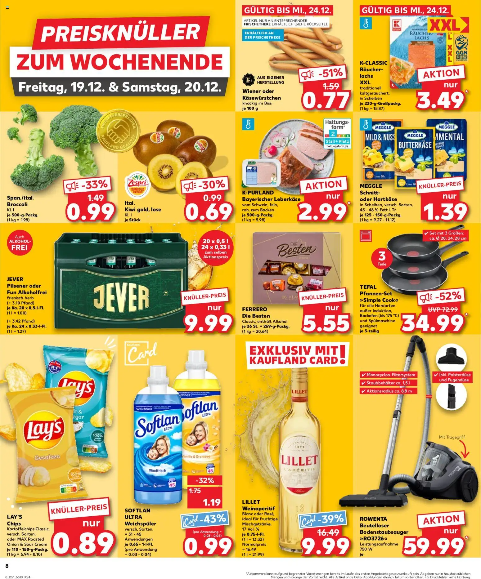 Kaufland prospekt Köln	 – gültig ab 18.12.2025 | Seite: 8 | Produkte: Lachs, Räucherlachs, Jever, Kiwi