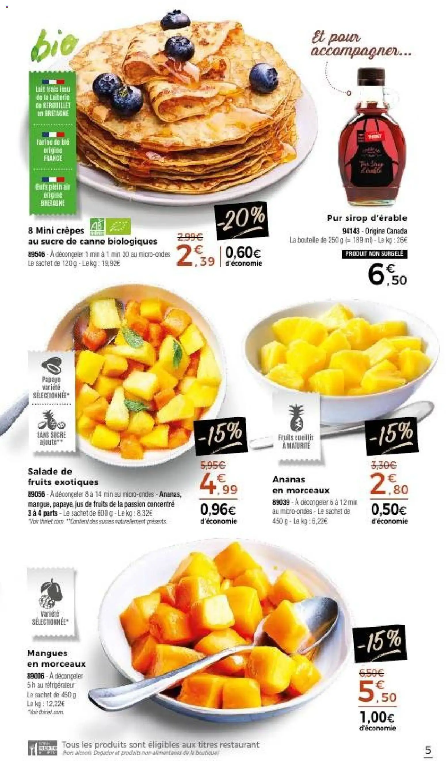 {H1} | Page: 5 | Produits: Sucre, Farine, Sucre de canne, Jus