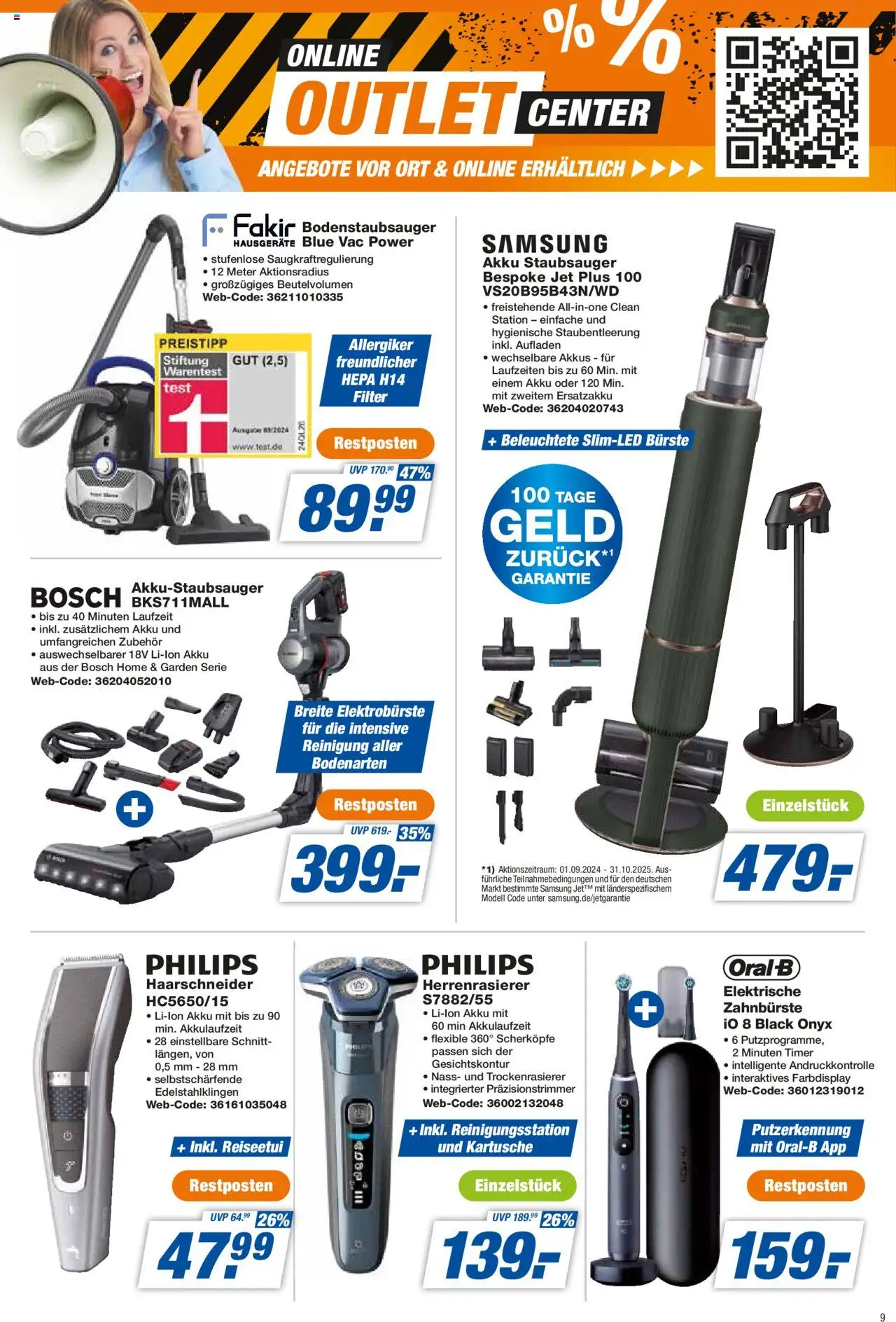 Expert Prospekt 	 - gültig ab dem 01.08.2025 | Seite: 9 | Produkte: Bosch, Philips, Staubsauger, Zahnbürste