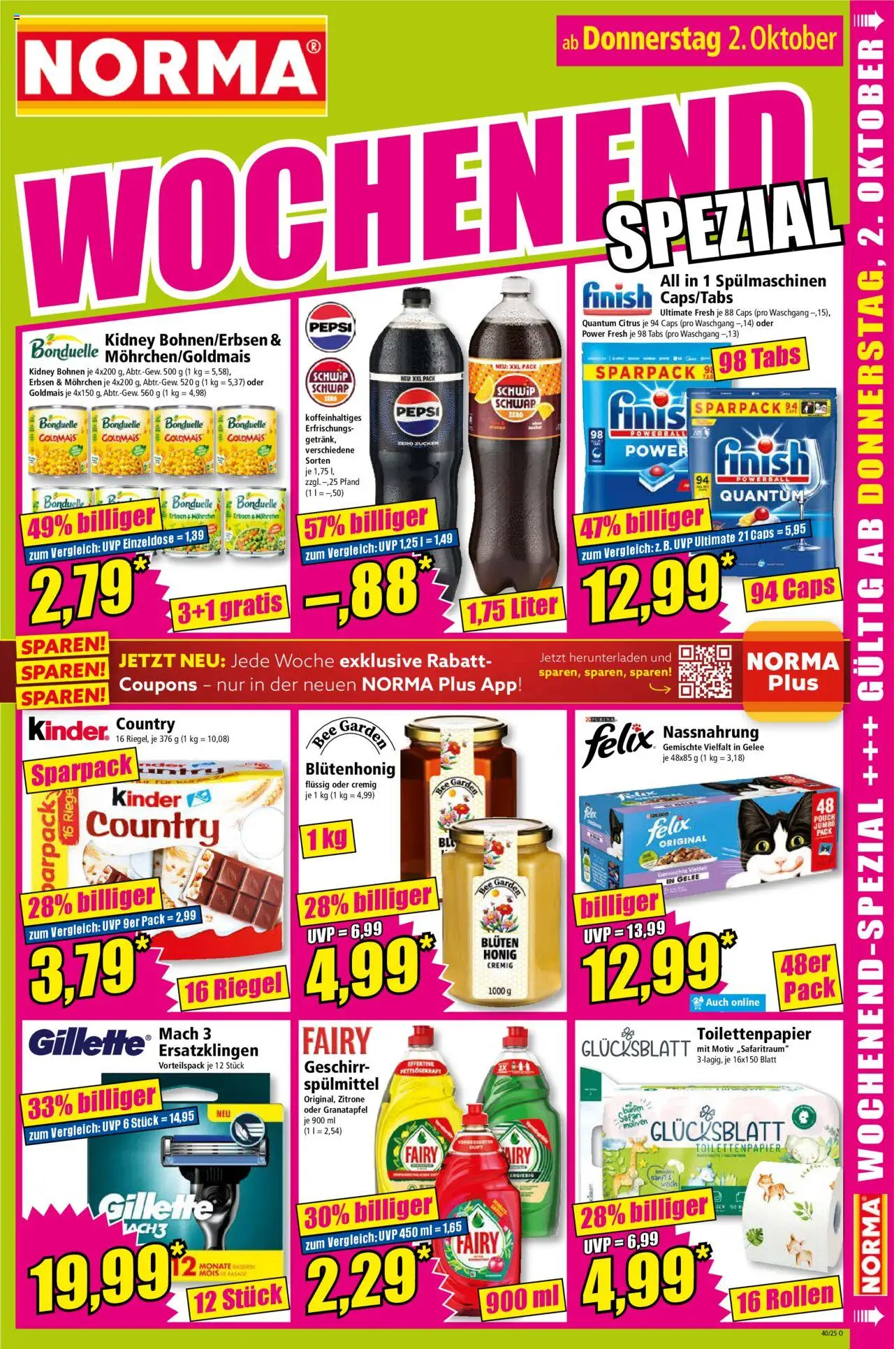 Norma Prospekt 	 – gültig ab 29.09.2025 | Seite: 18 | Produkte: Granatapfel, Zitrone, Pepsi, Erbsen