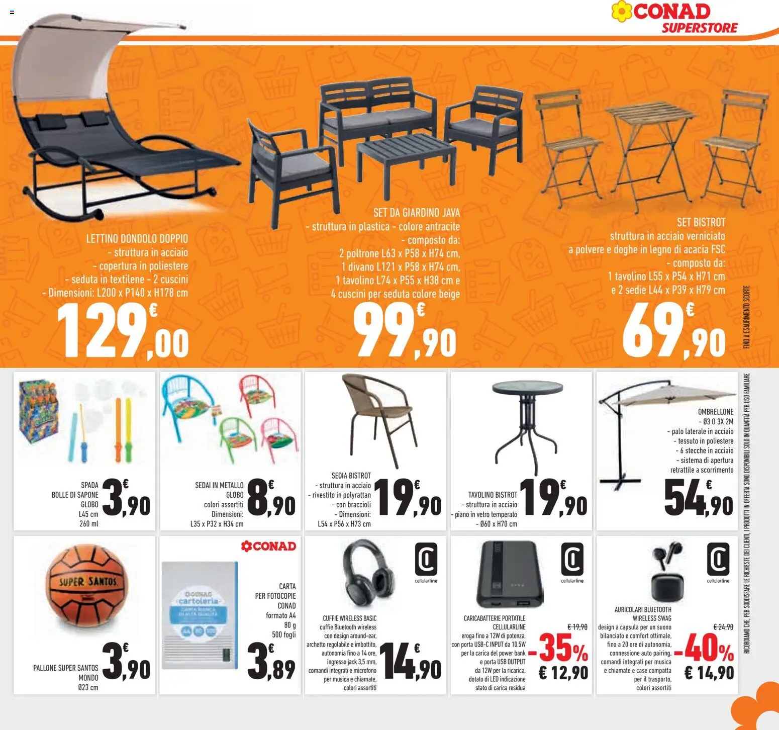 Volantino Conad del 08.04.2026 | Pagina: 31 | Prodotti: Sapone, Ombrellone, Divano, Caricabatterie
