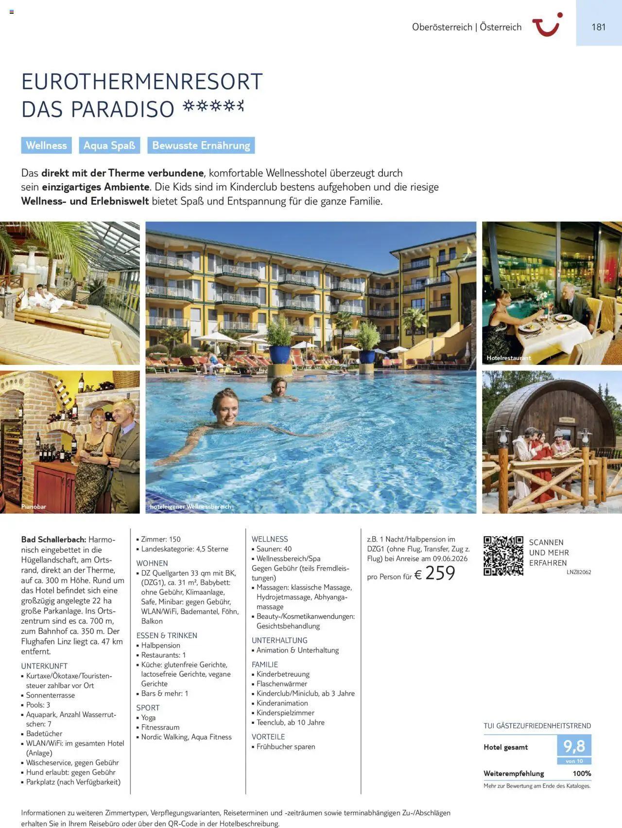 TUI Urlaub mit eigener Anreise 2025/26 – gültig ab 01.11.2025 | Seite: 181 | Produkte: Babybett, Bad, Küche