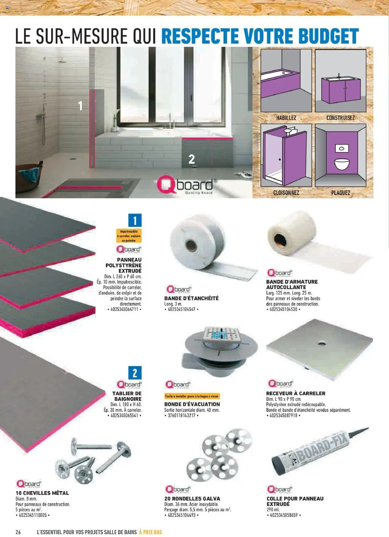 Brico Cash - Repensons votre salle de bains sans vous ruiner à partir du 02/10/2025 - promo en ligne | Page: 26 | Produits: Tablier, Baignoire, Bague, Colle