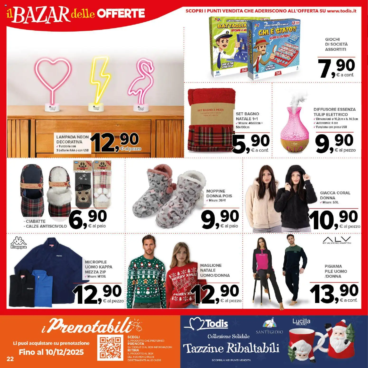 Volantino Todis del 27.11.2025 | Pagina: 22 | Prodotti: Giacca, Pigiama, USB, Bagno