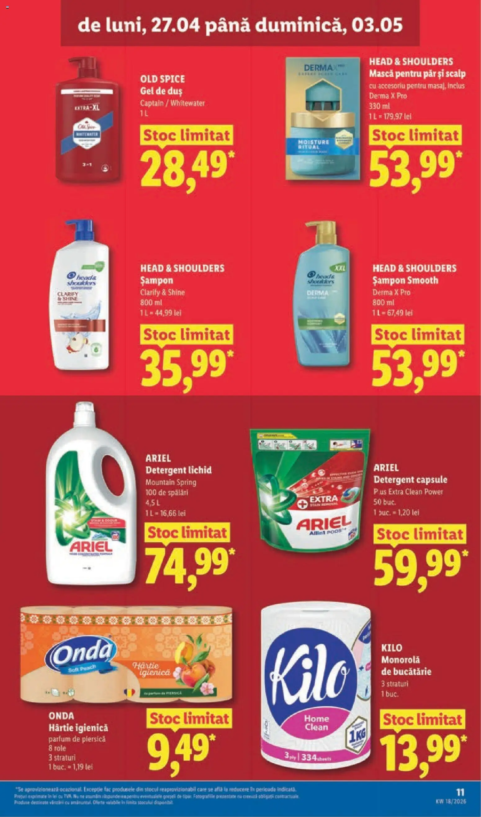 Noul catalog Lidl – valabil de la 27.04.2026 | Pagină: 11 | Produse: Pomelo, Șampon, Gel de duș, Detergent