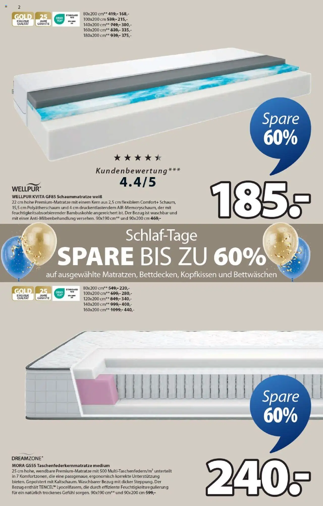 Angebote JYSK – gültig ab 19.09.2025 | Seite: 2 | Produkte: Kopfkissen