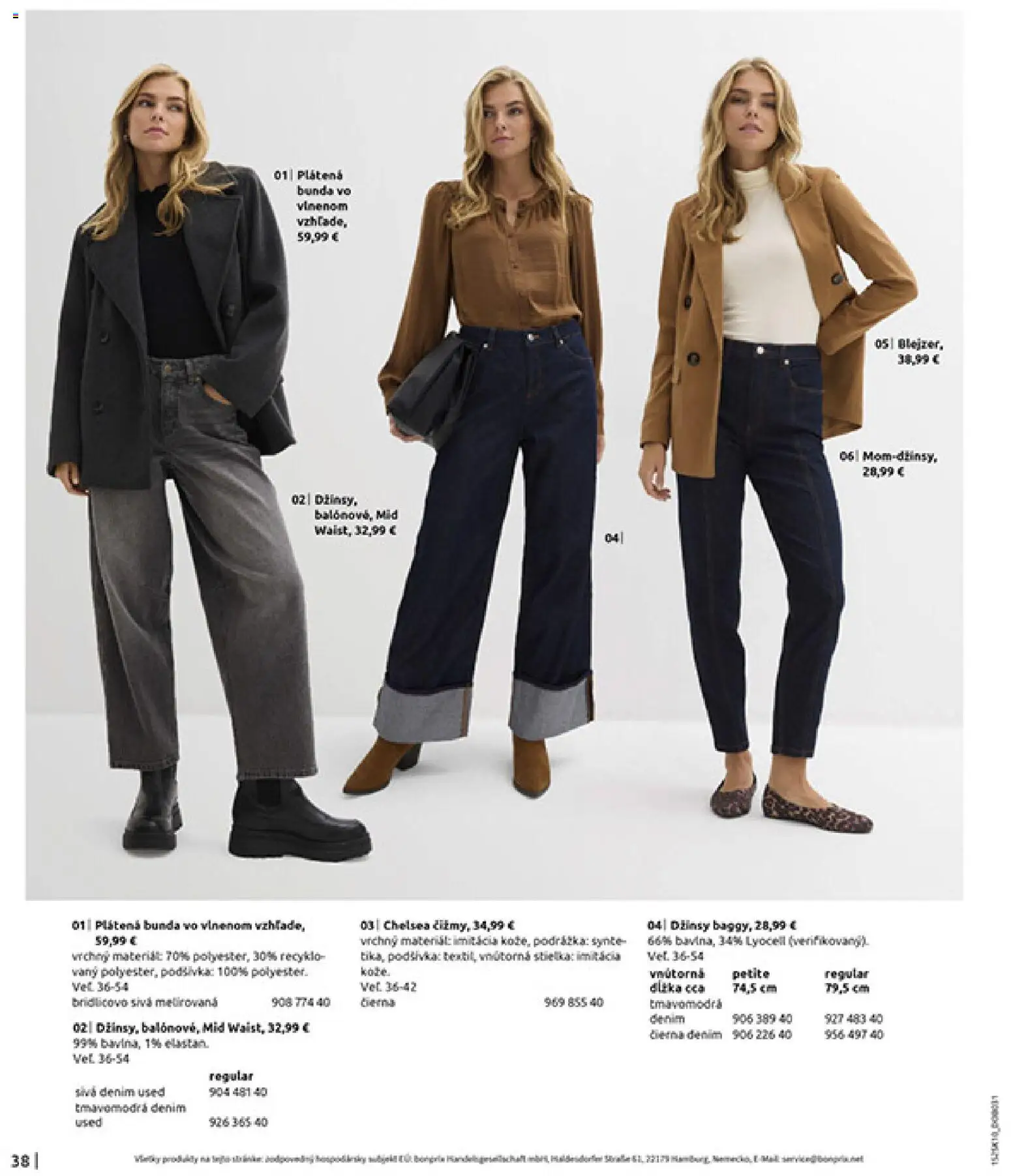 Nové Bonprix akcie – leták je platný od 01.11.2025 | Strana: 40 | Produkty: Bunda