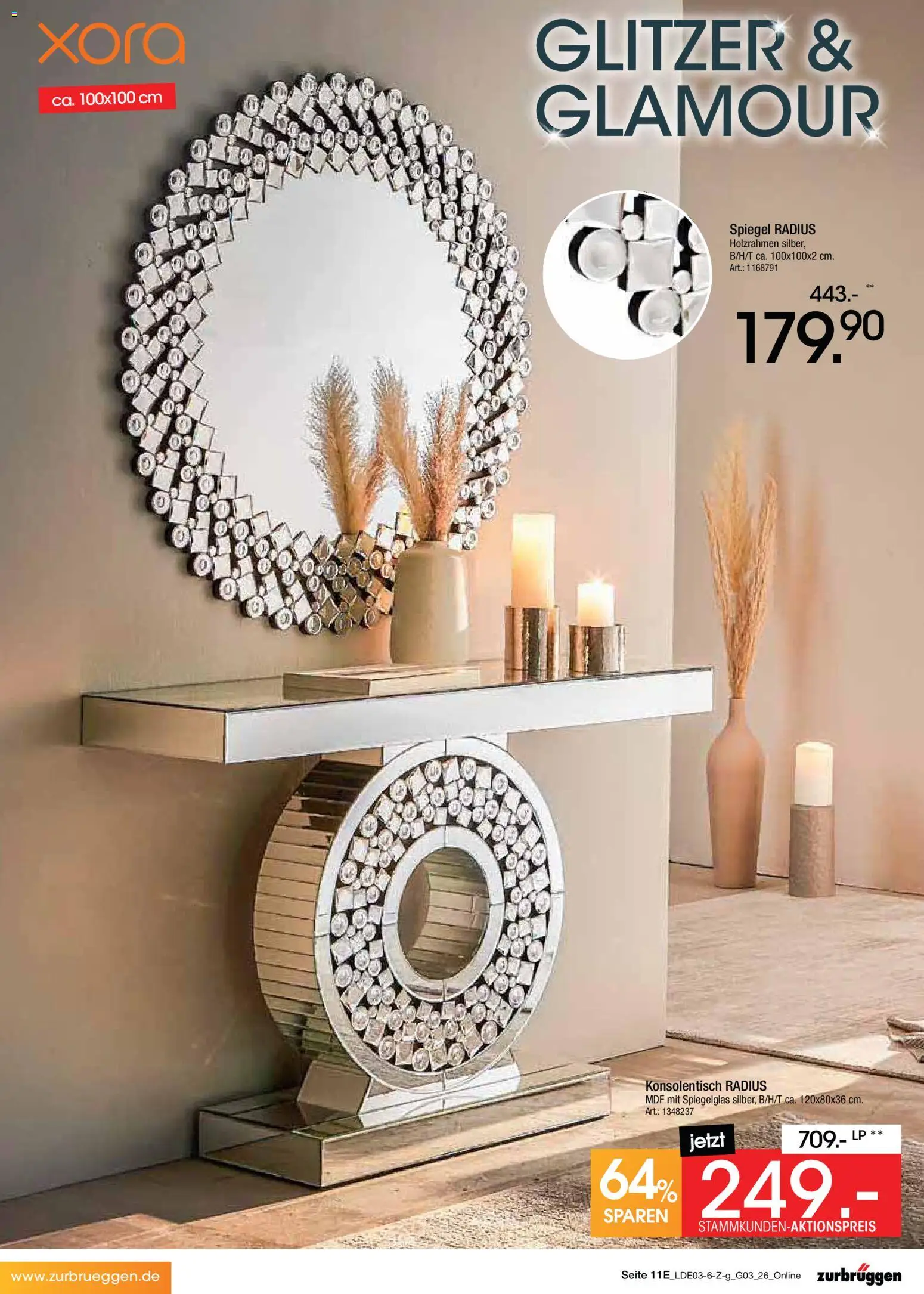 Zurbrüggen Bonus Sonder-Tage – gültig ab 15.03.2026 | Seite: 21 | Produkte: Spiegel, Konsolentisch